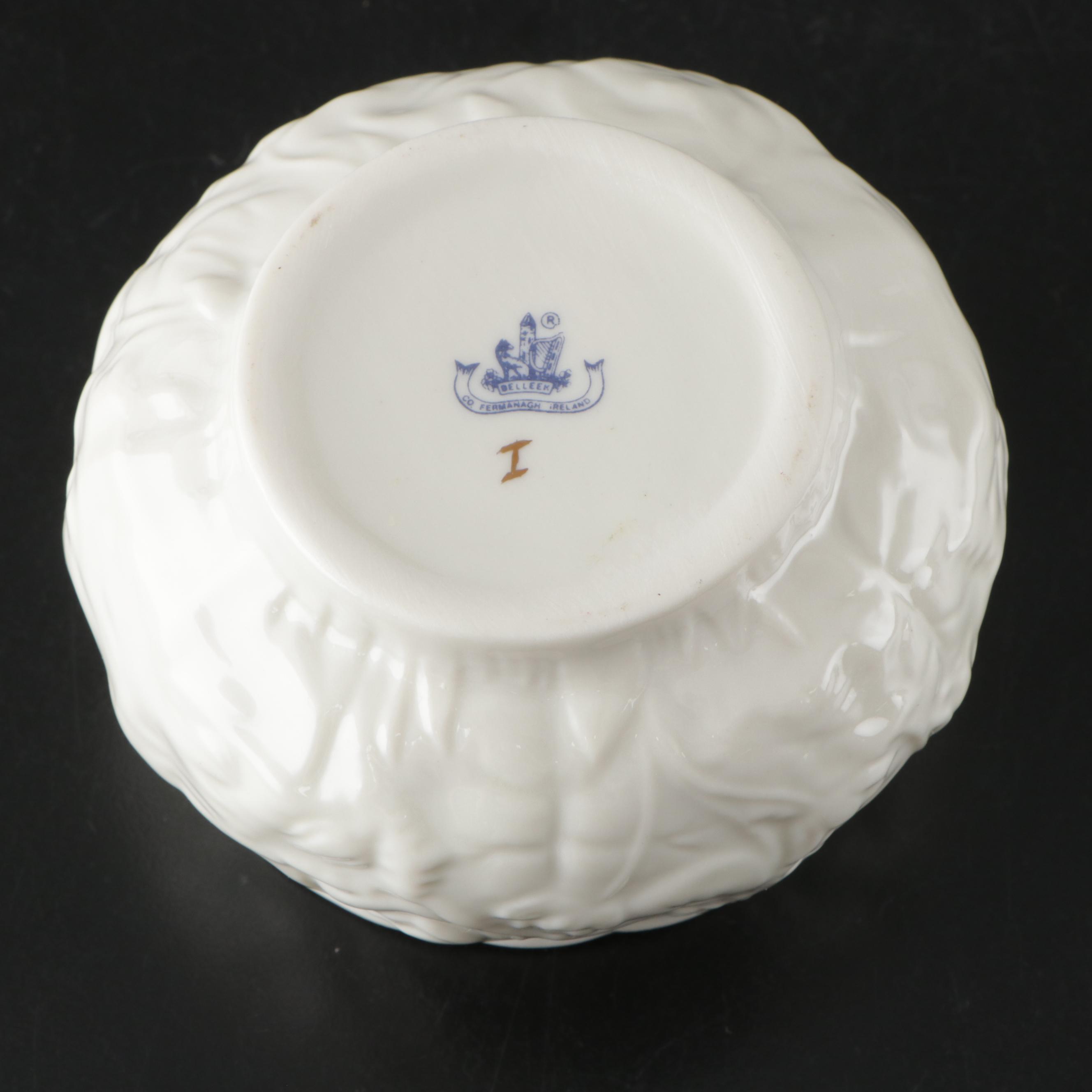 Belleek Porcelain with Furnivals "Old Chelsea" and Other Table Accessories