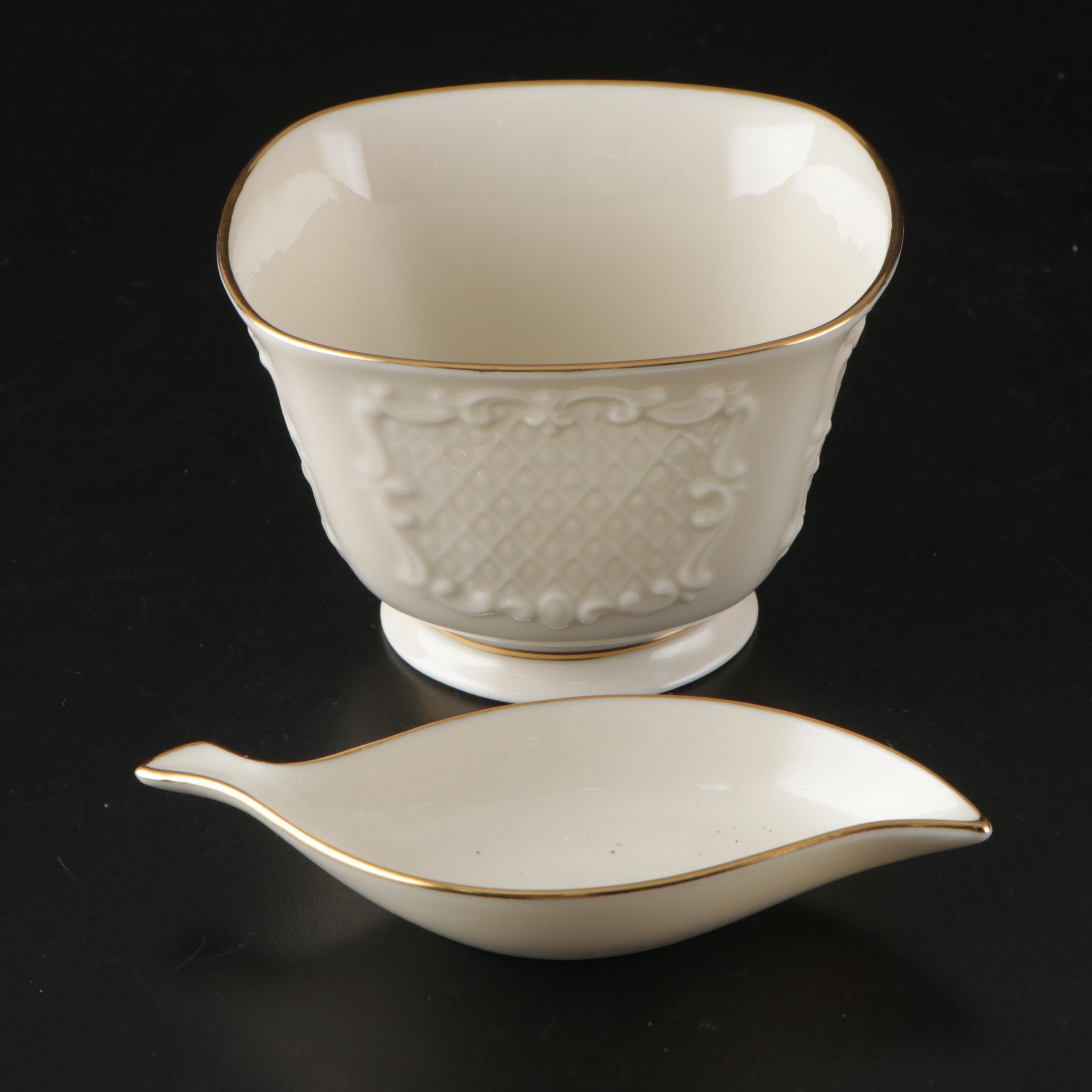 Belleek Porcelain with Furnivals "Old Chelsea" and Other Table Accessories