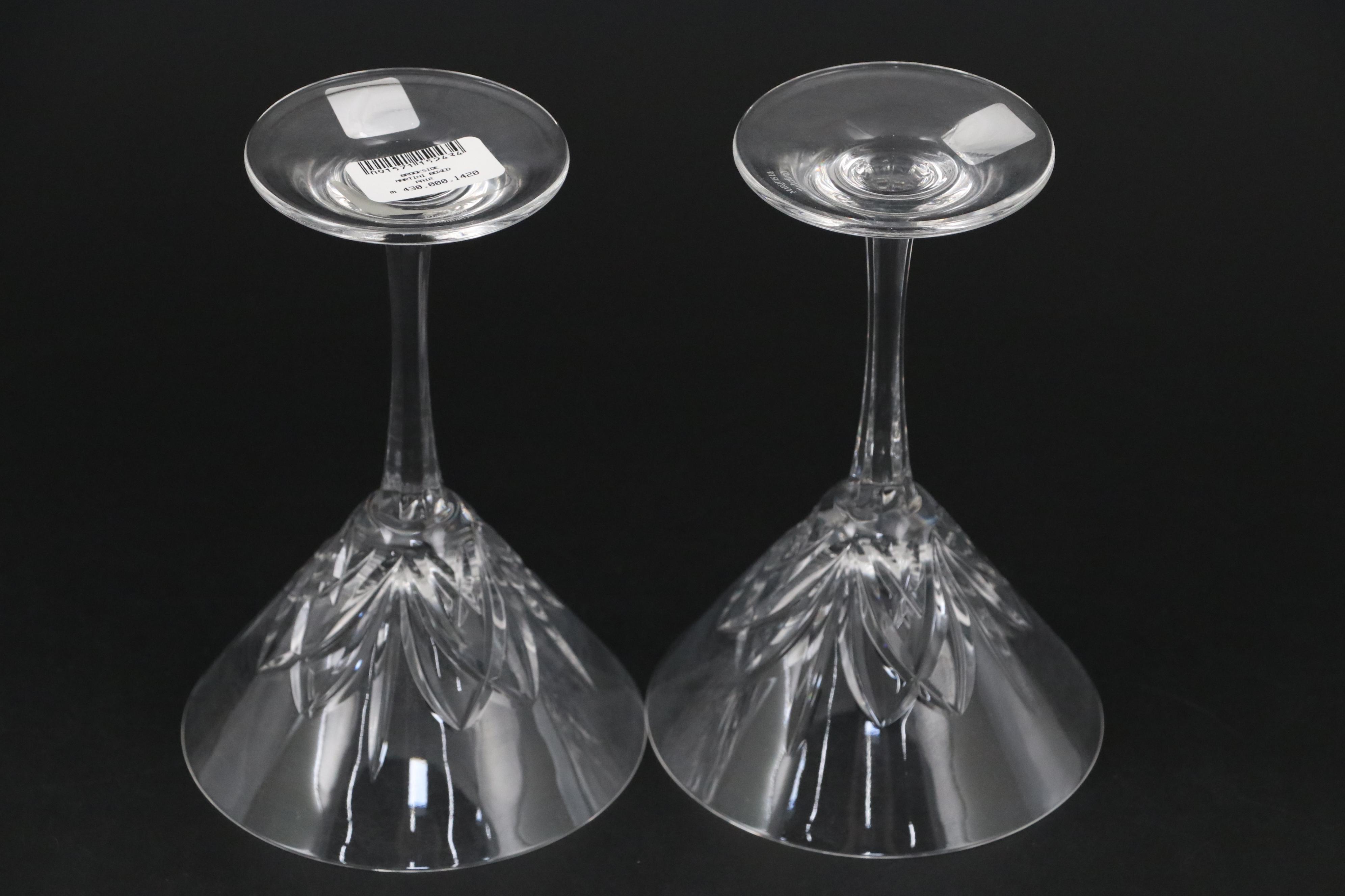 Marquis by Waterford "Brookside" Martini Glasses with Waterford Card Holder