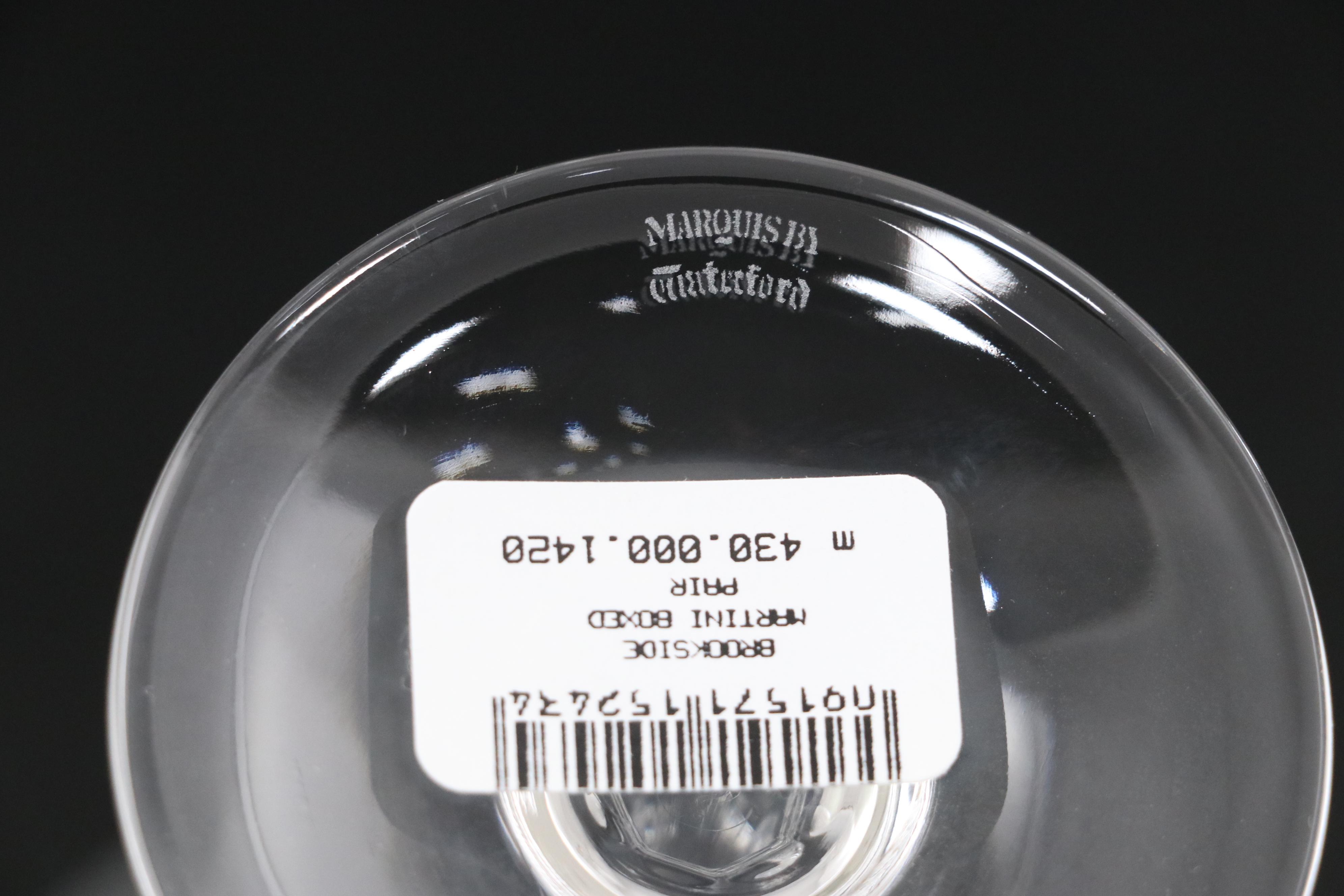 Marquis by Waterford "Brookside" Martini Glasses with Waterford Card Holder