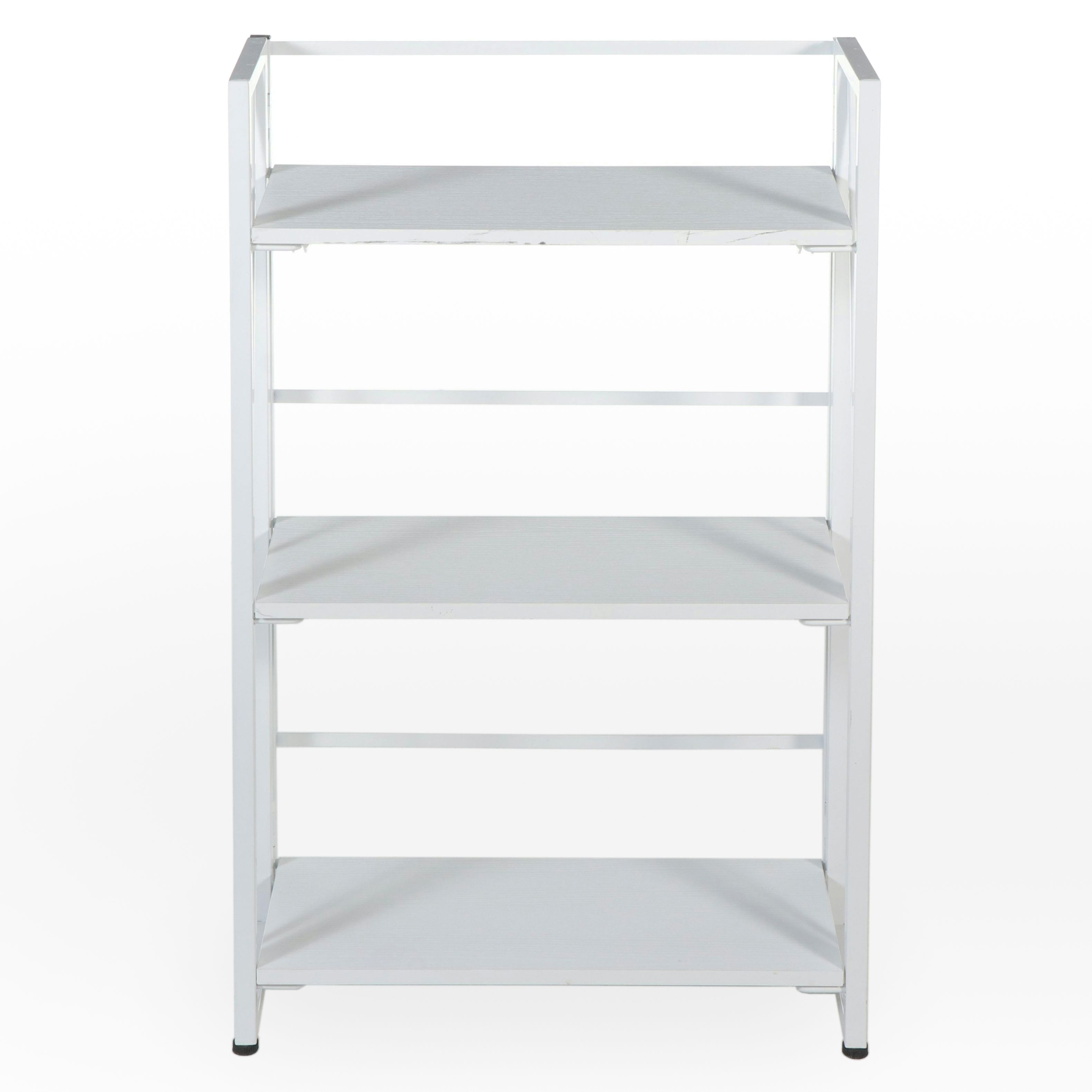 White Metal Shelving Unit by At Home, Contemporary
