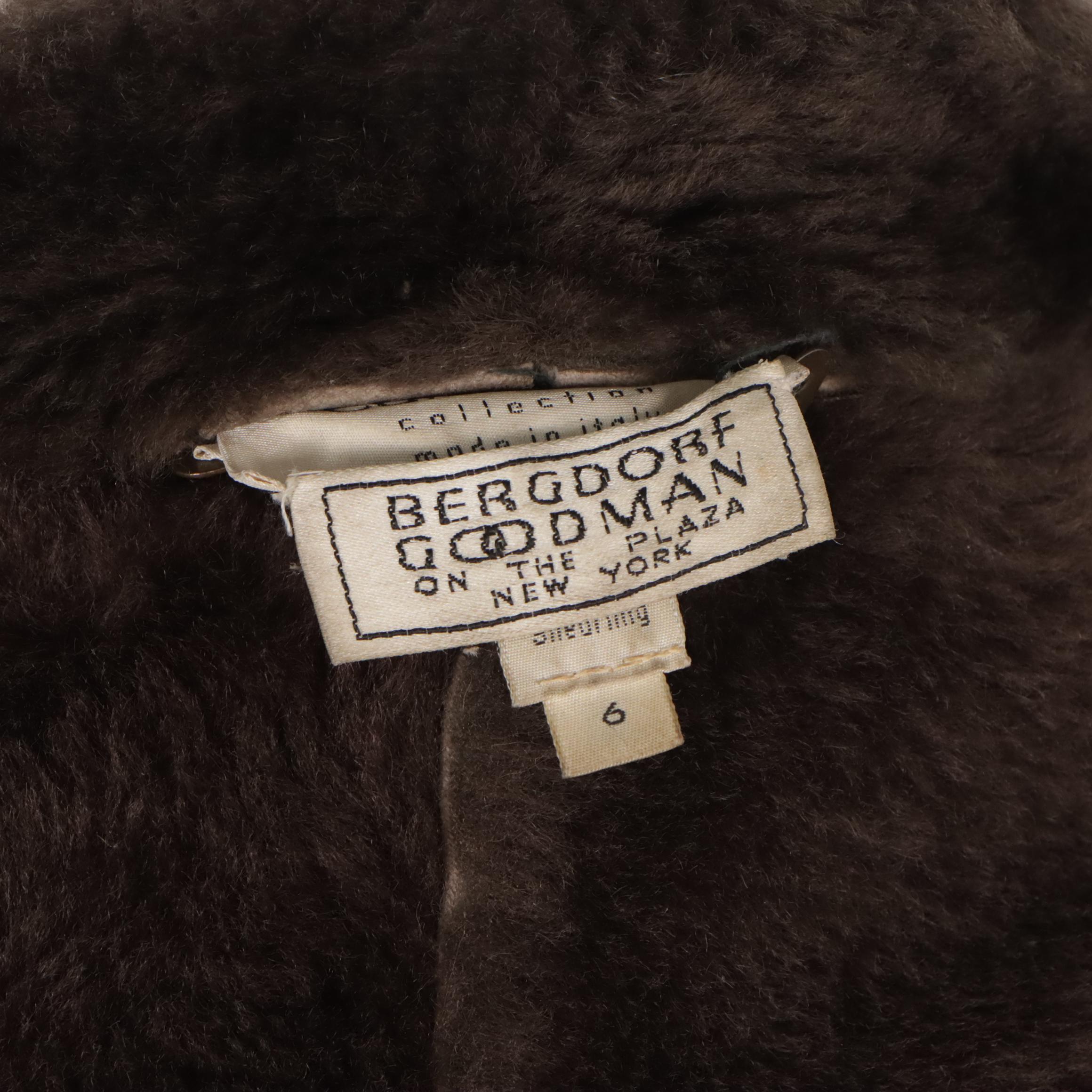 Calvin Klein for Bergdorf Goodman Long Coat in Sheepskin Shearling, Vintage