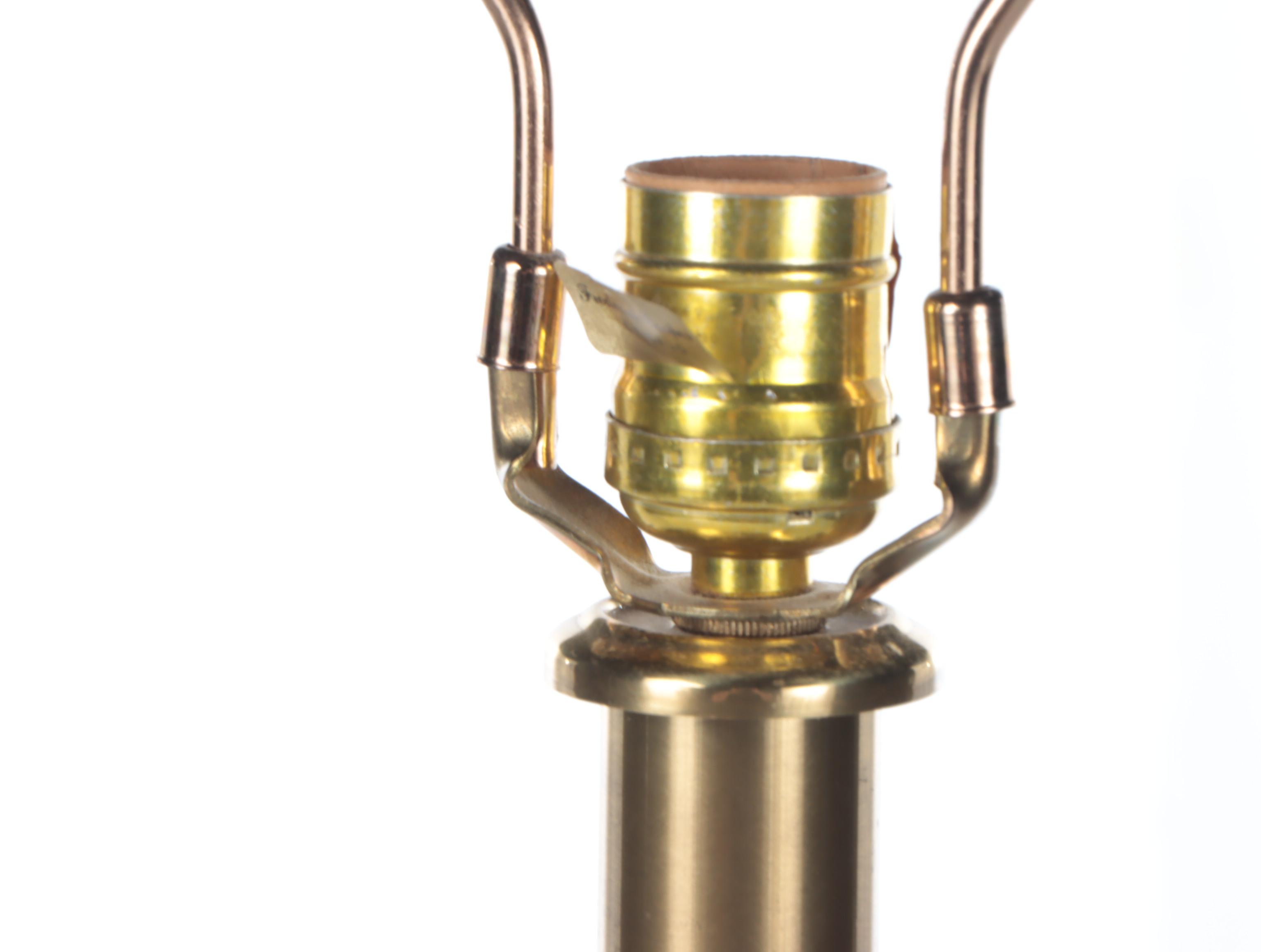 Frederick Cooper Blue Fish Scale Porcelain Candlestick Table Lamp, Late 20th C