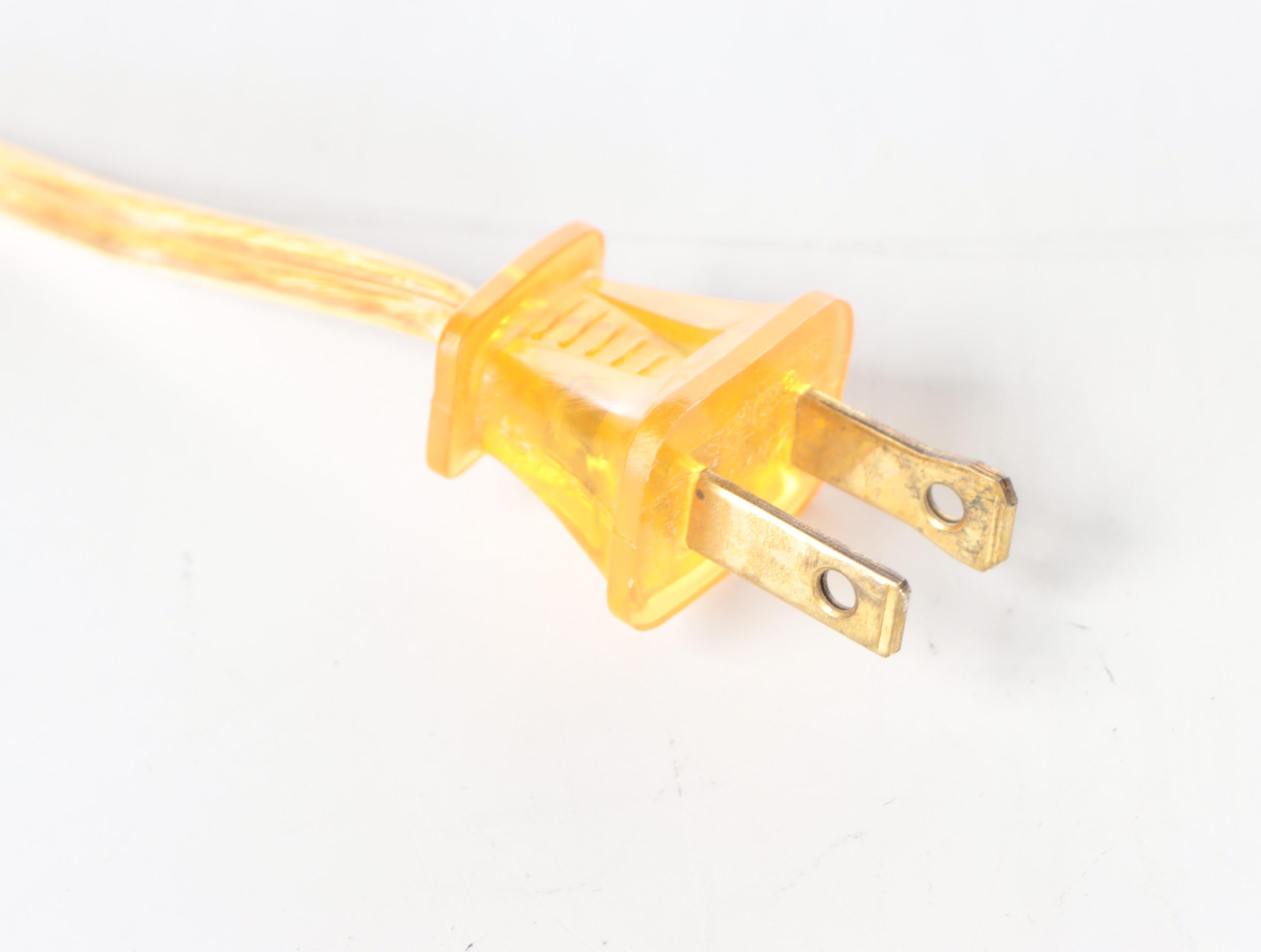 Frederick Cooper Blue Fish Scale Porcelain Candlestick Table Lamp, Late 20th C