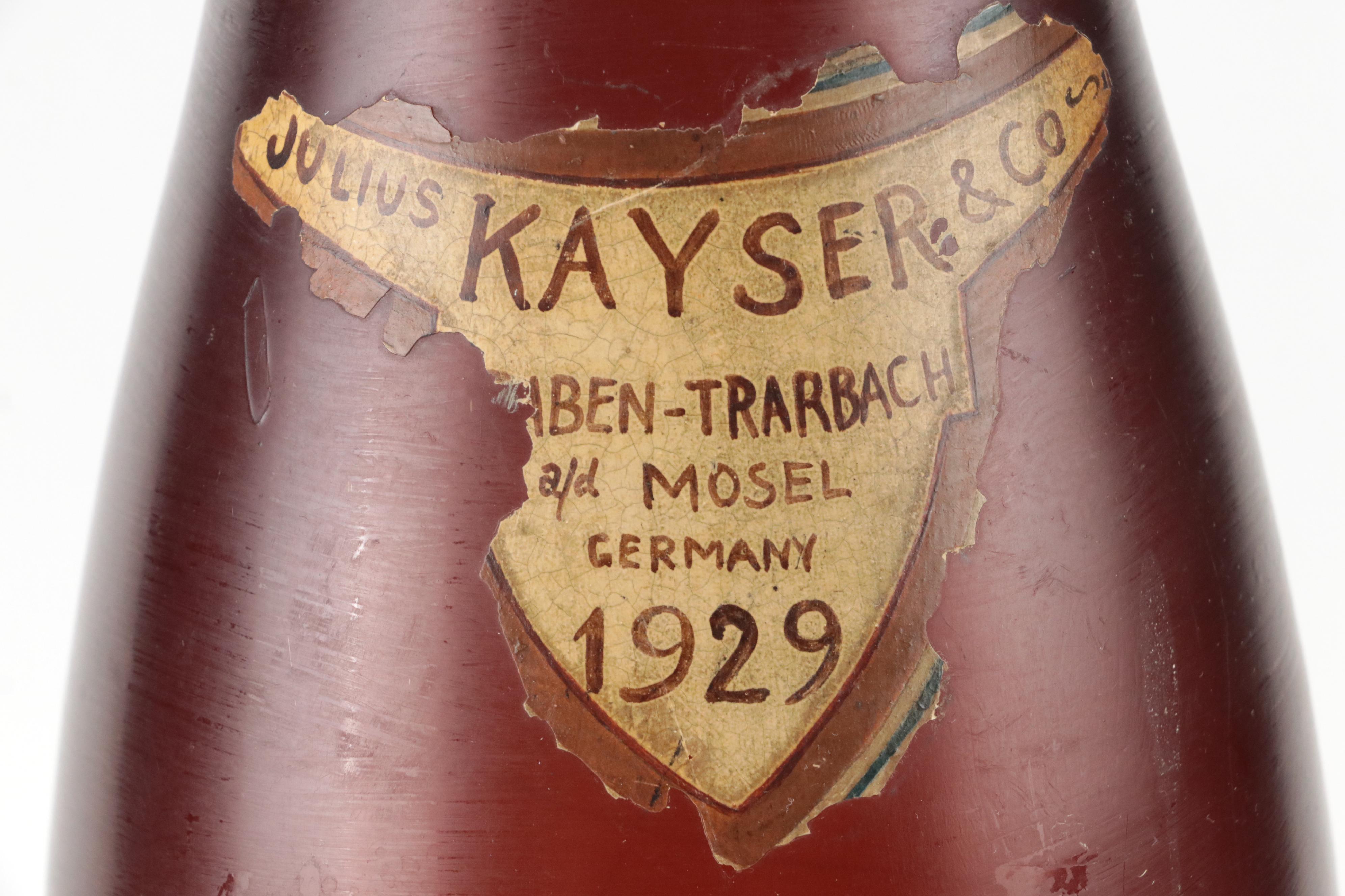 Julius Kayser & Co. Liebfraumilch Oversized Glass Wine Bottle