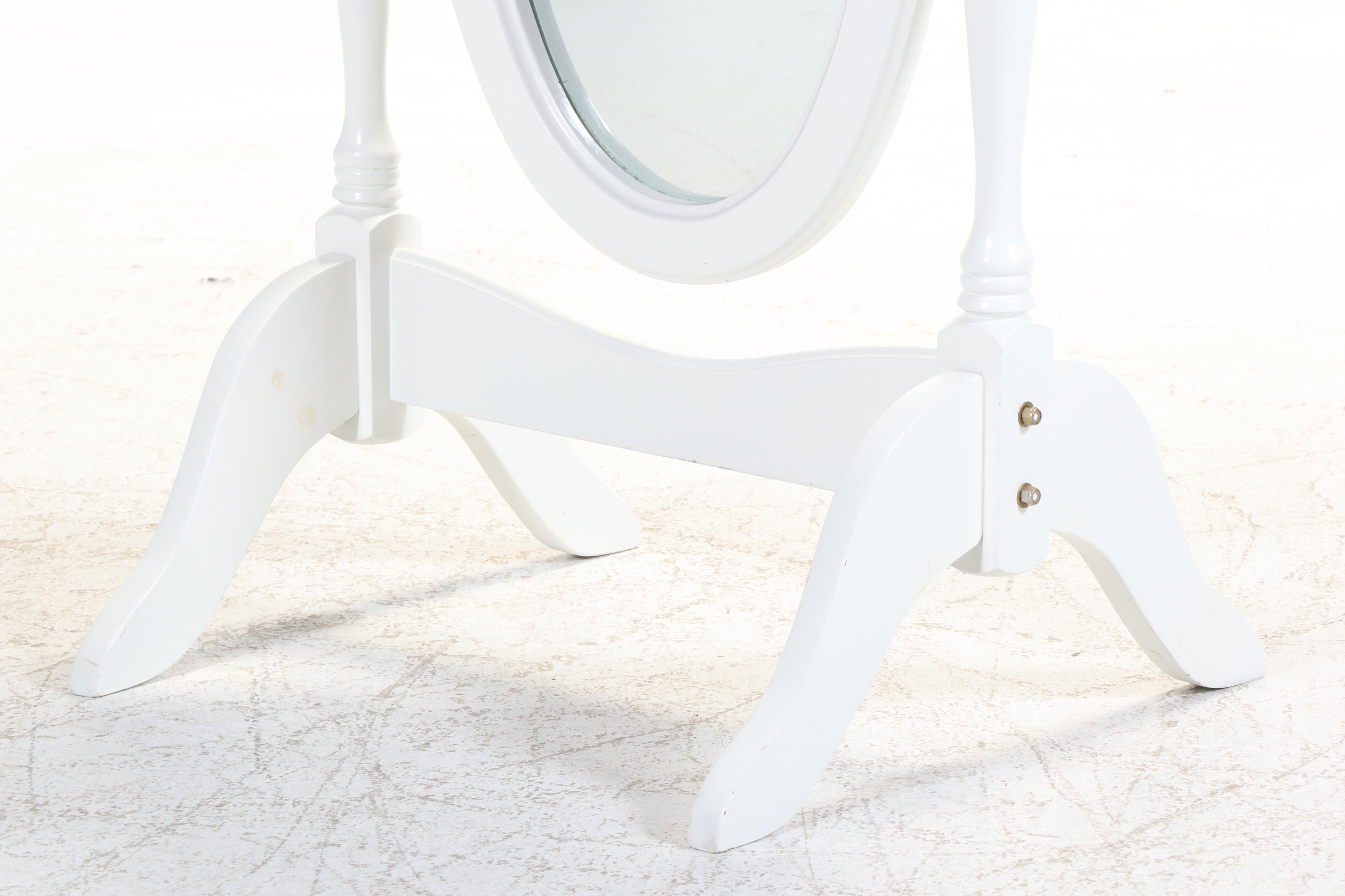 Painted Wooden Cheval Mirror