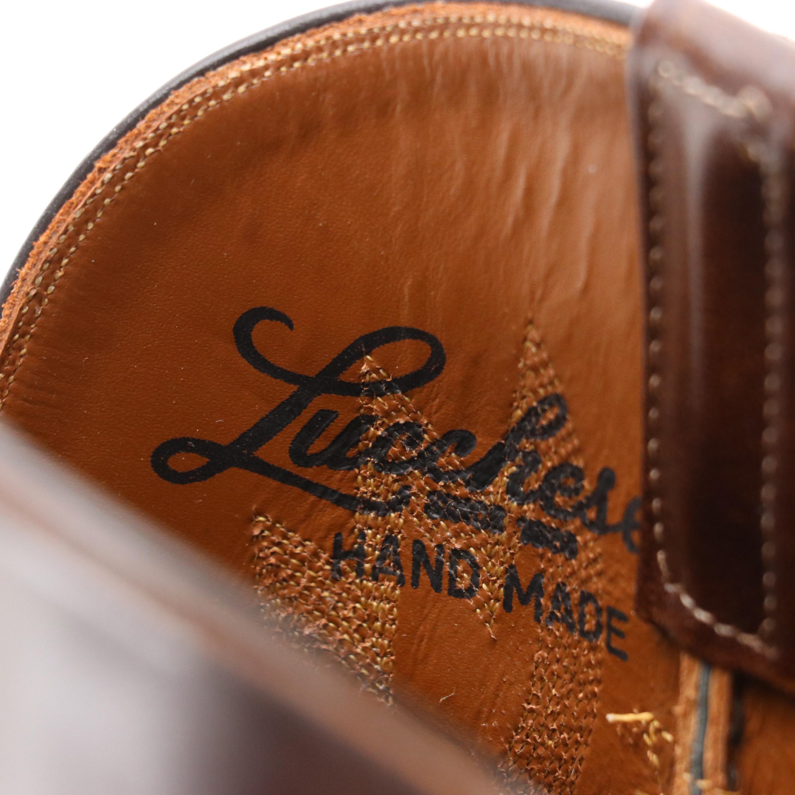 Lucchese Leather and Lizard Skin Western Boots