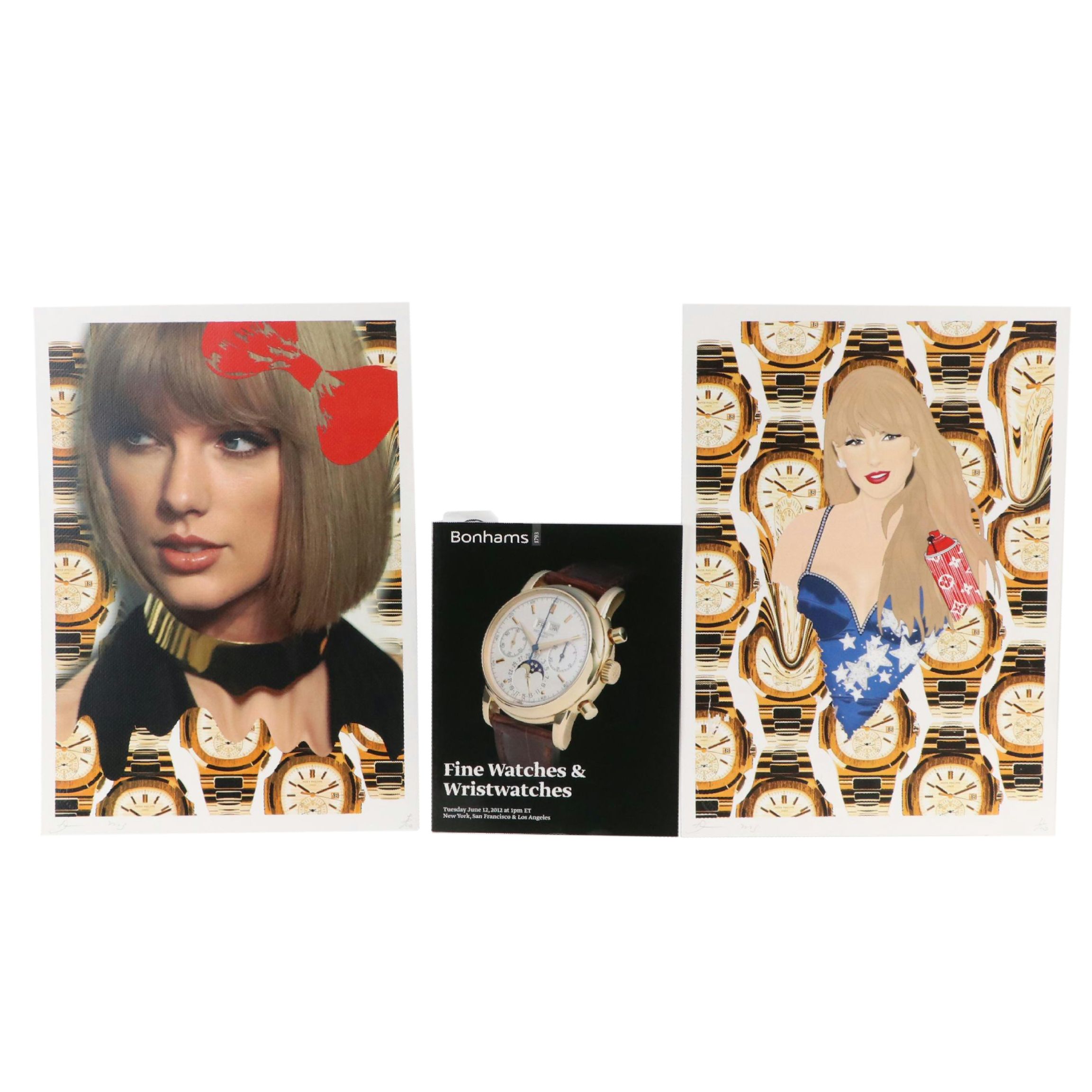 Death NYC Pop Art Graphic Prints of Taylor Swift x Patek Phillipe and More