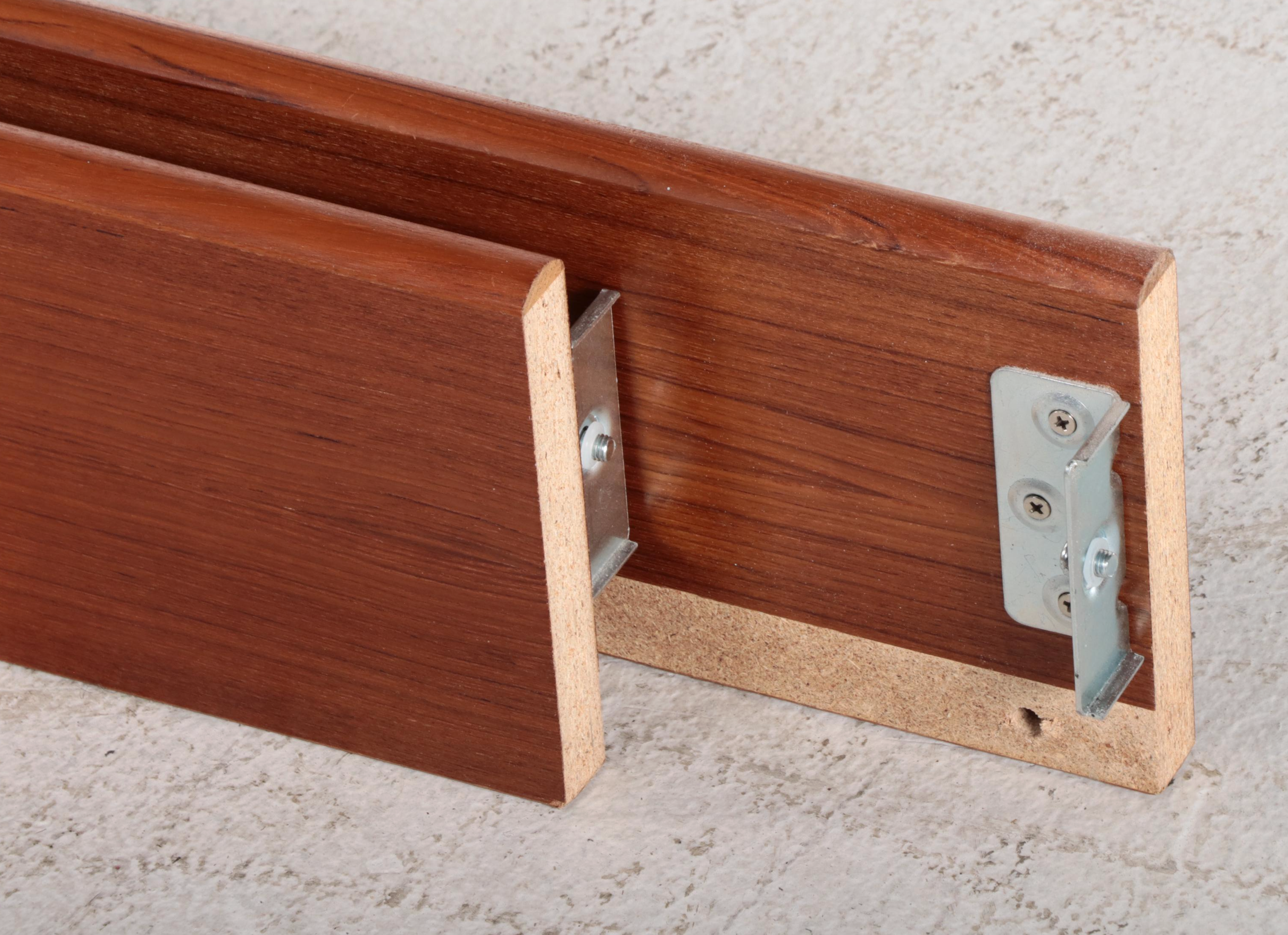 Sun Cabinet Co. Modernist Style Teak King Size Bed Frame with Nightstands