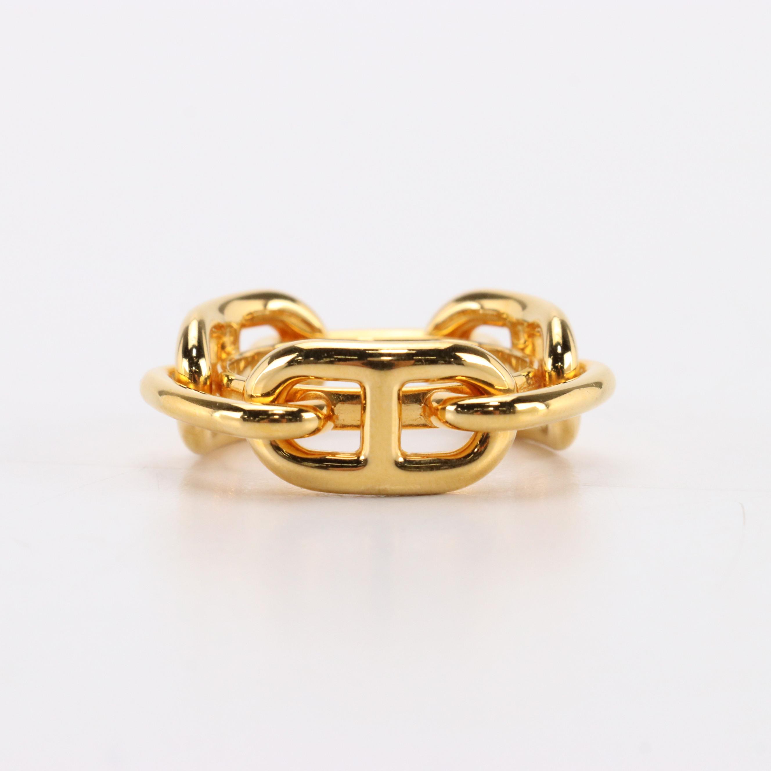 Hermès Gold-Plated Brass Regate Scarf Ring