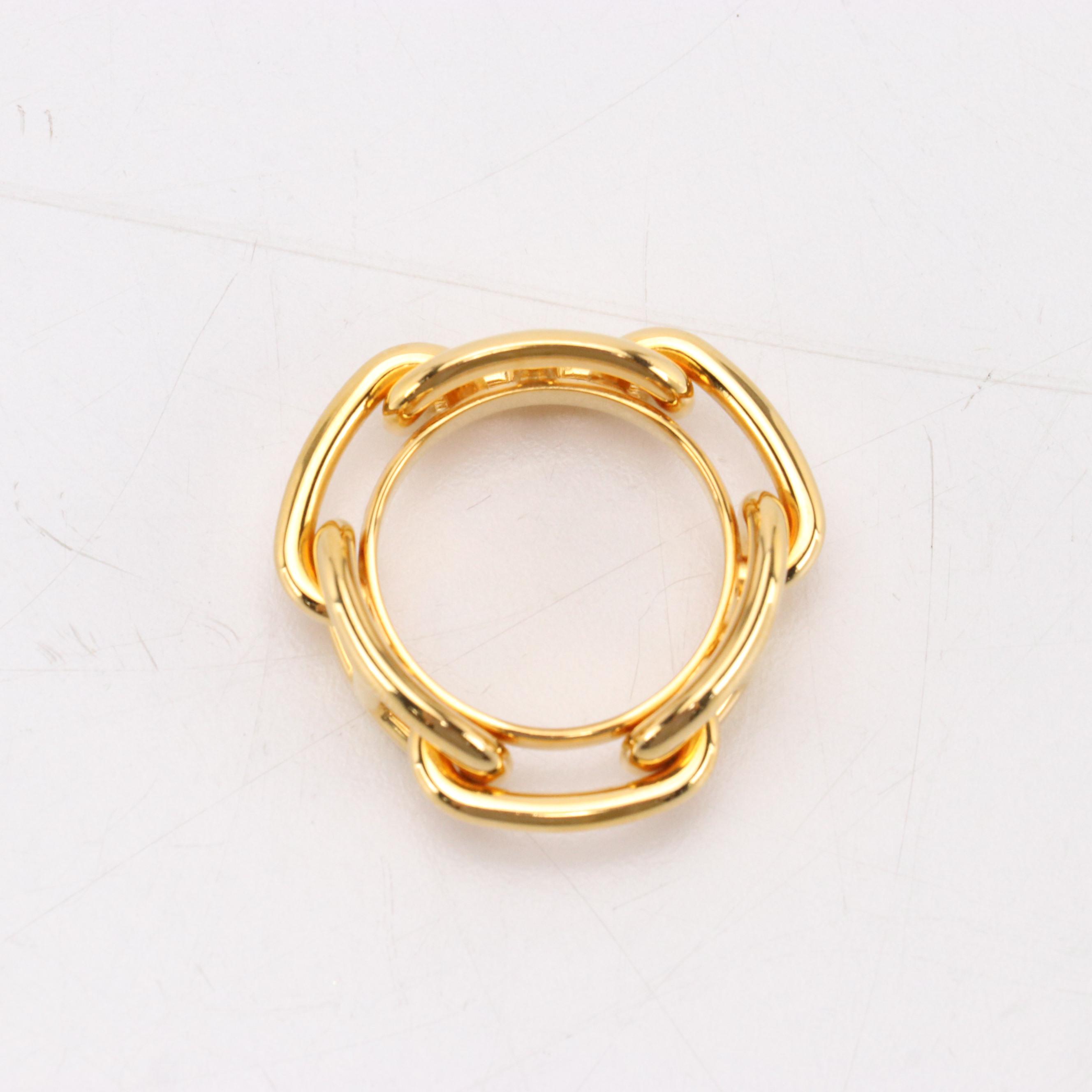 Hermès Gold-Plated Brass Regate Scarf Ring