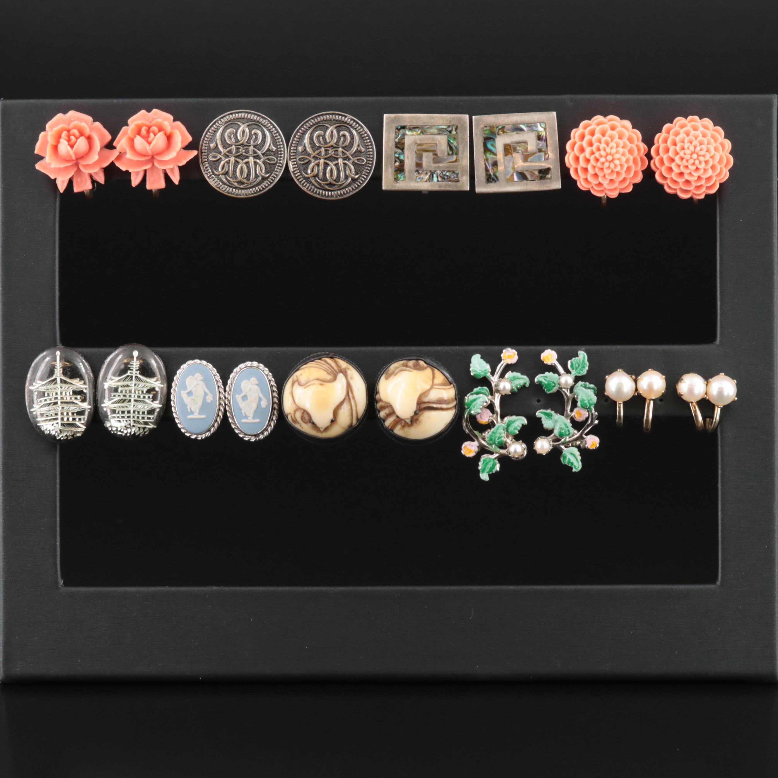 Van Dell, Sterling and Abalone Featured in Vintage Earring Collection