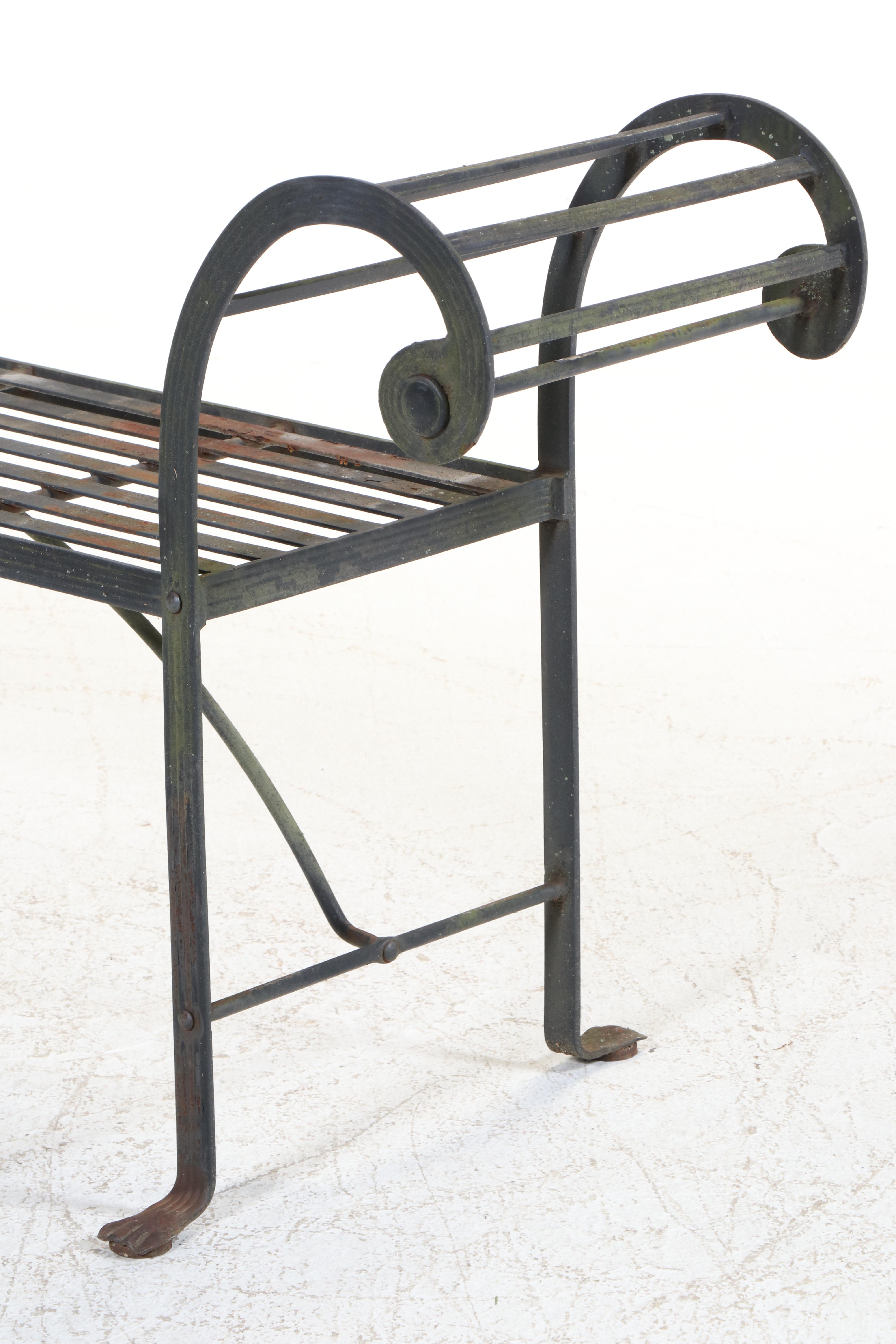 Wrought Iron Garden Bench