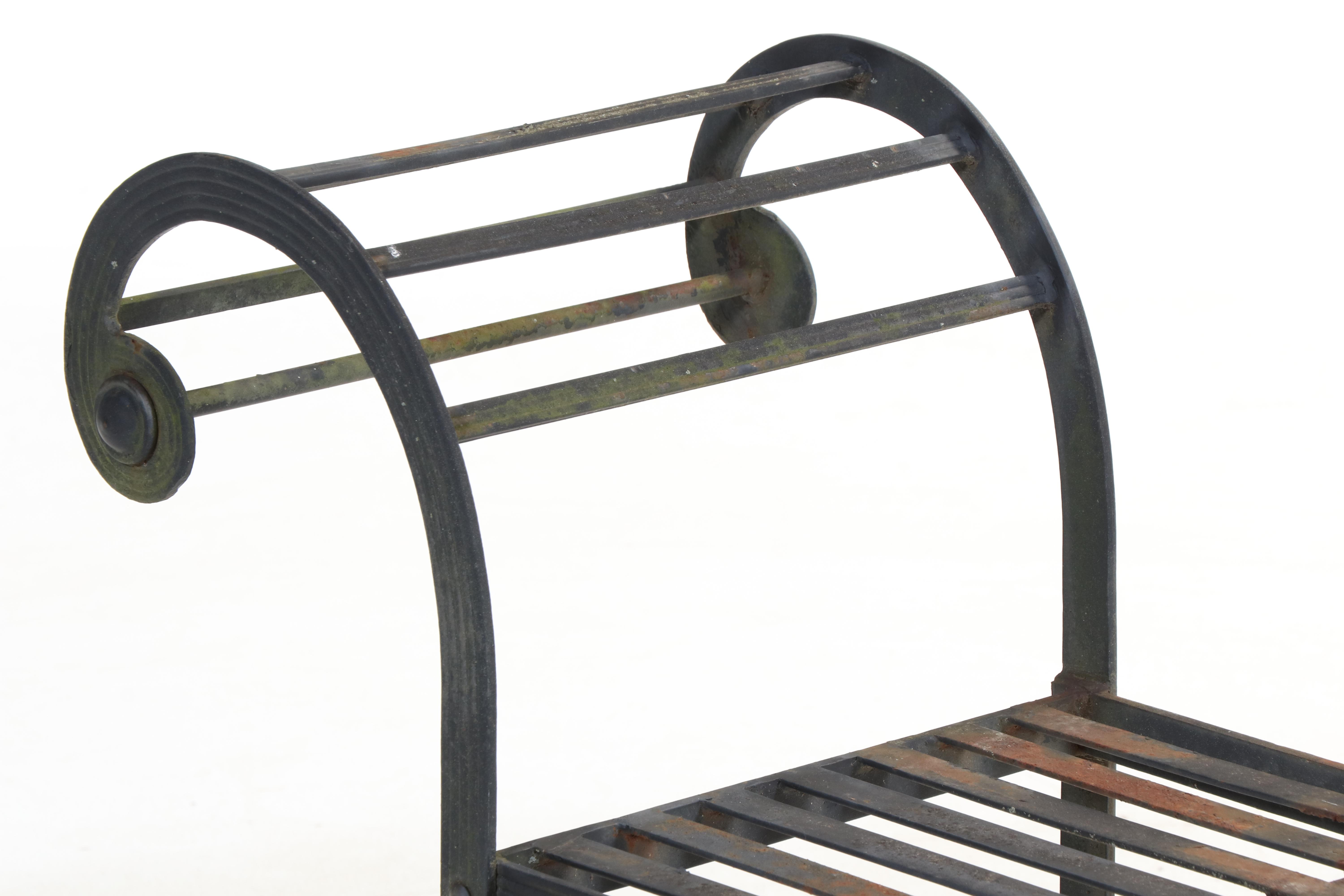 Wrought Iron Garden Bench