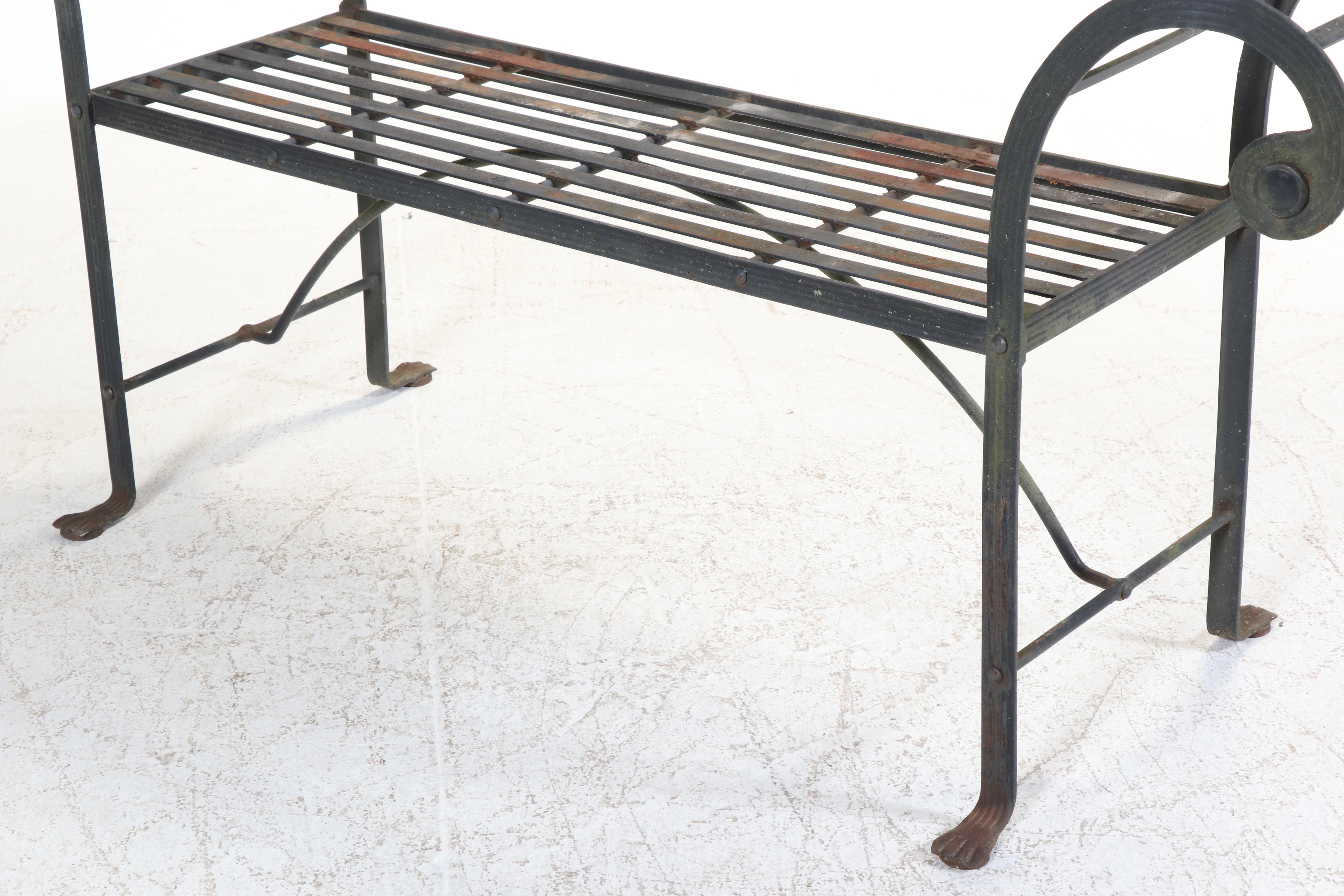 Wrought Iron Garden Bench