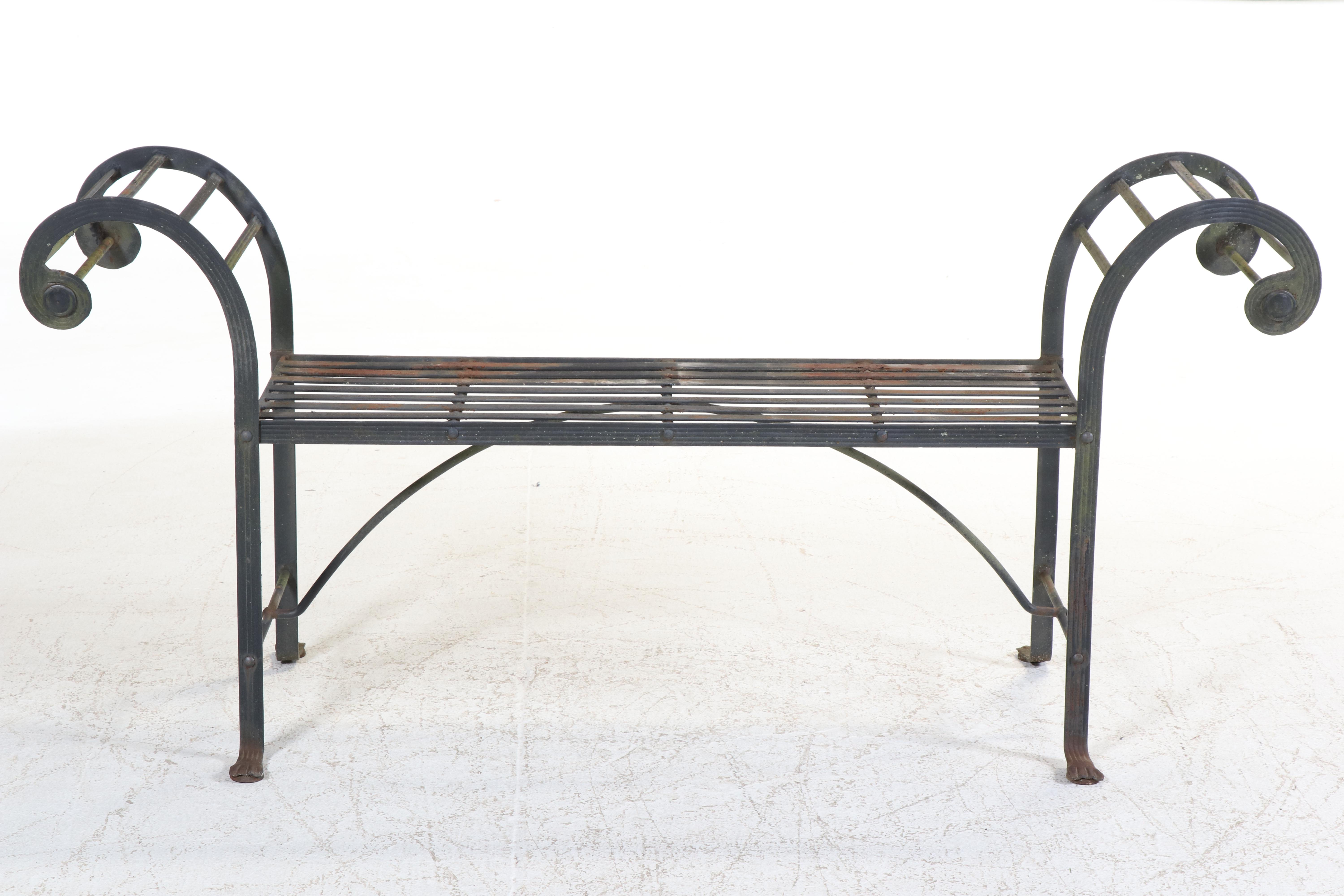 Wrought Iron Garden Bench