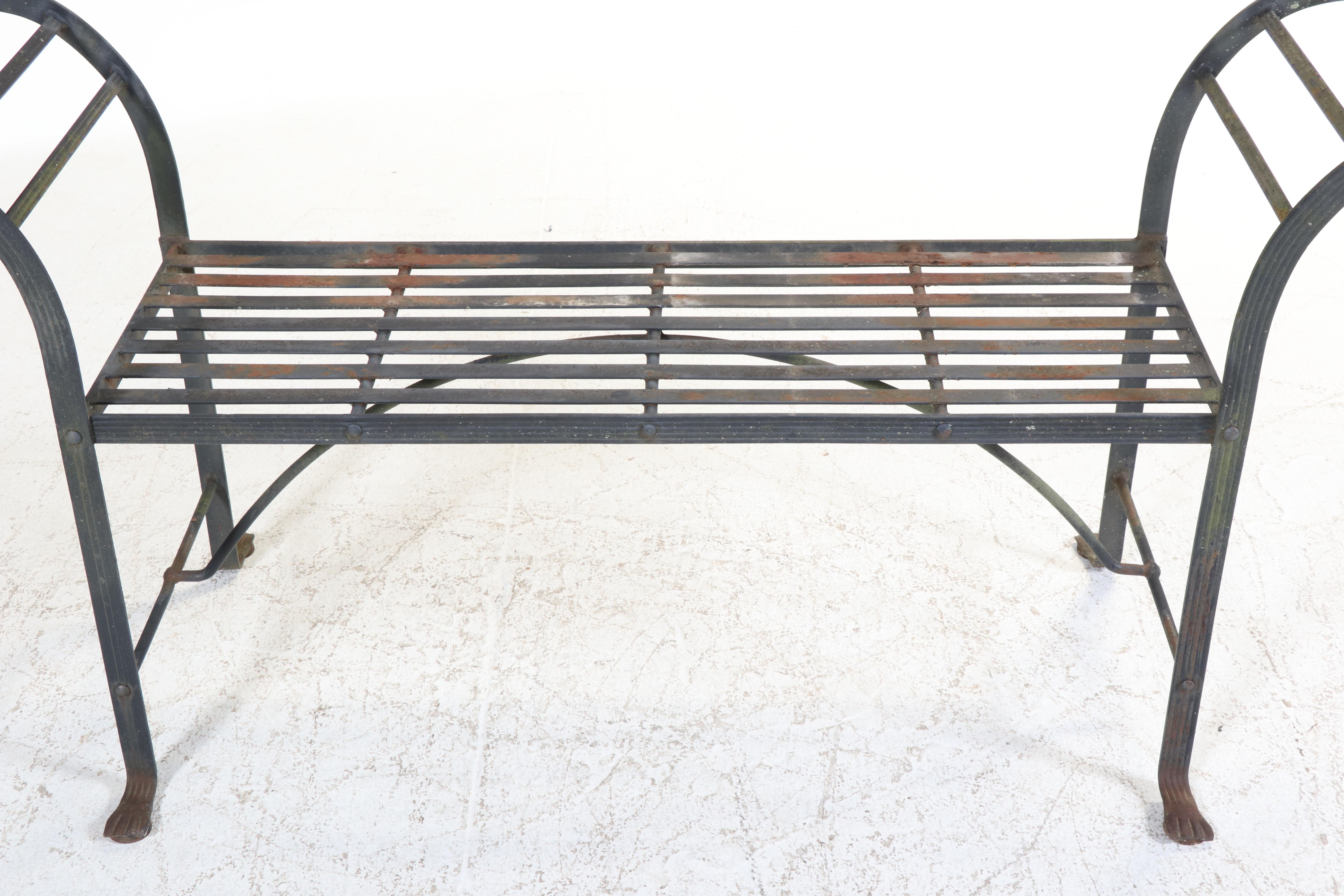 Wrought Iron Garden Bench