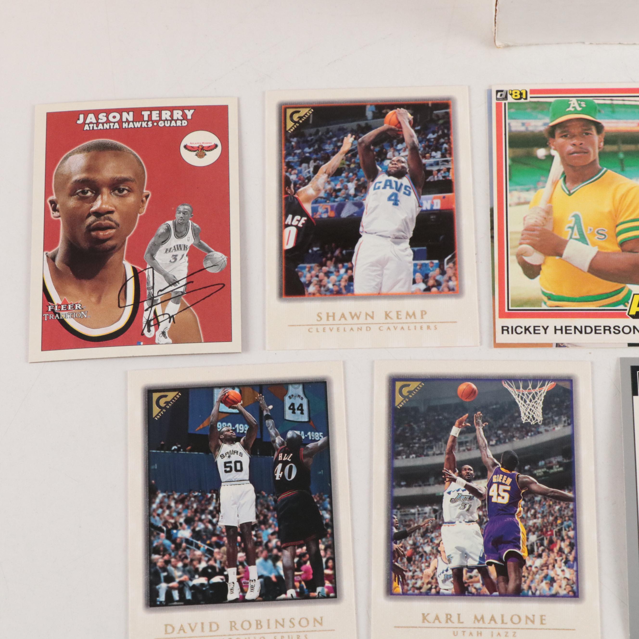 Donruss with Other Sports Cards Featuring Nolan Ryan, Brett Favre, and More