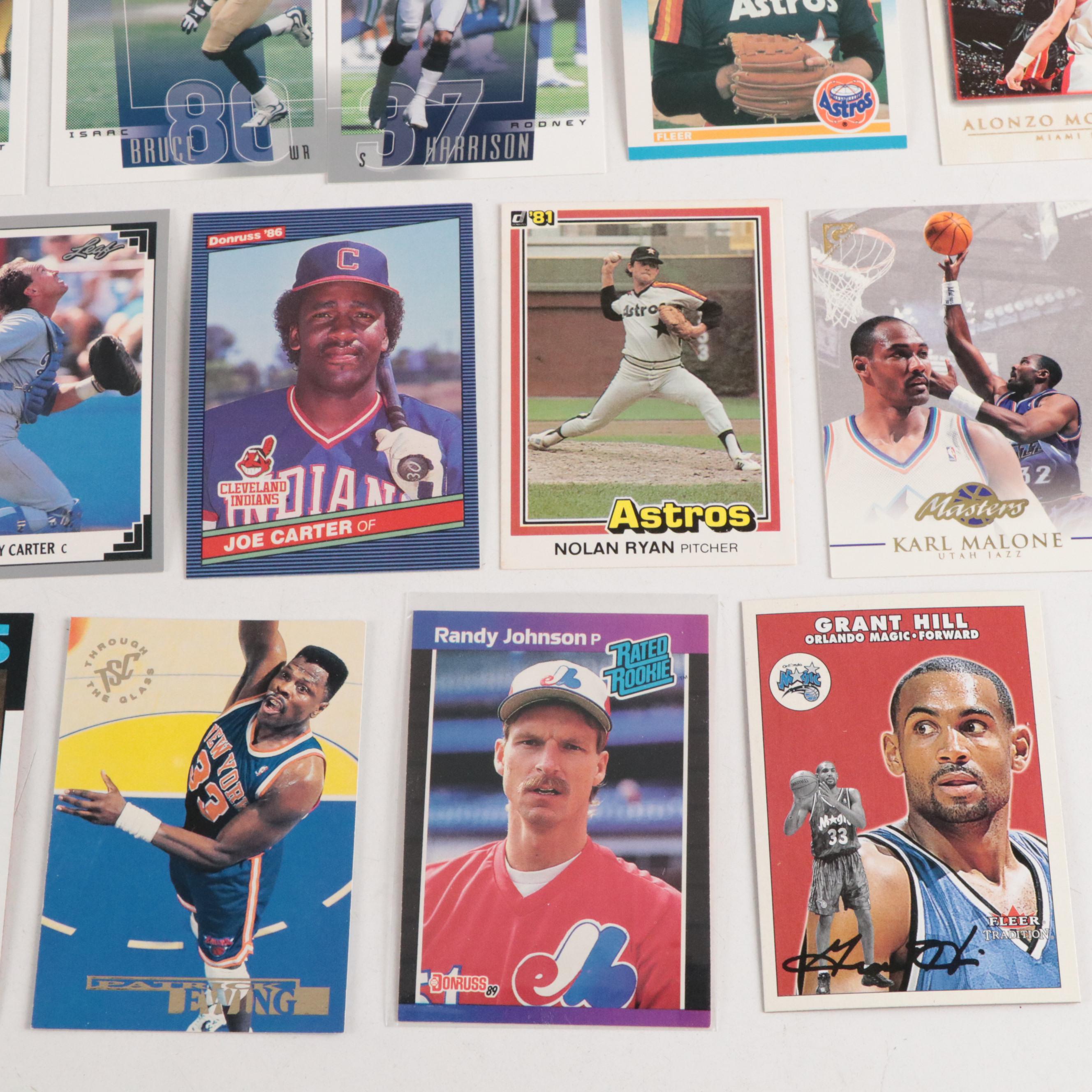 Donruss with Other Sports Cards Featuring Nolan Ryan, Brett Favre, and More