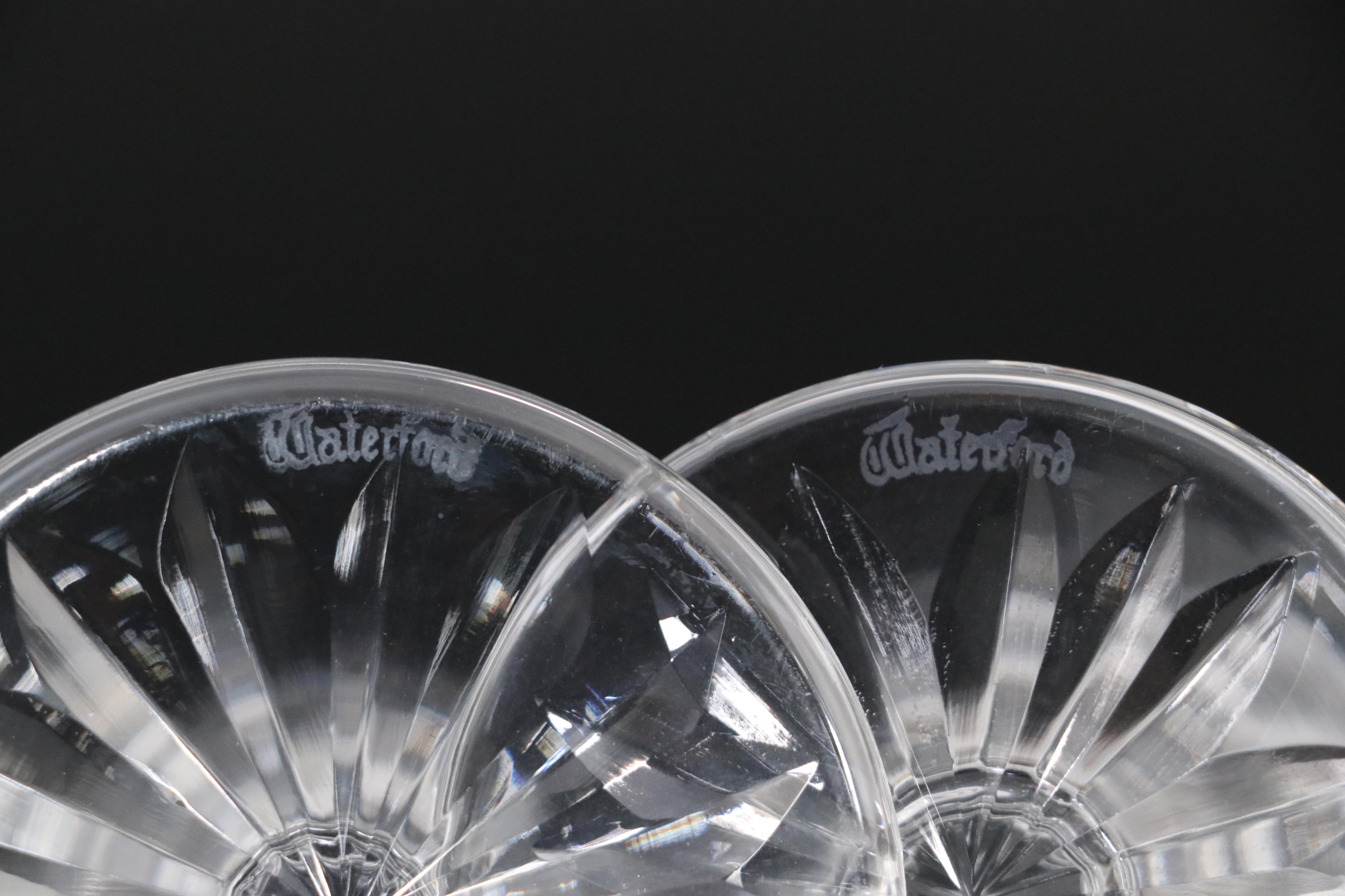 Waterford Crystal "Lismore" Claret Wine Glasses, Mid to Late 20th Century