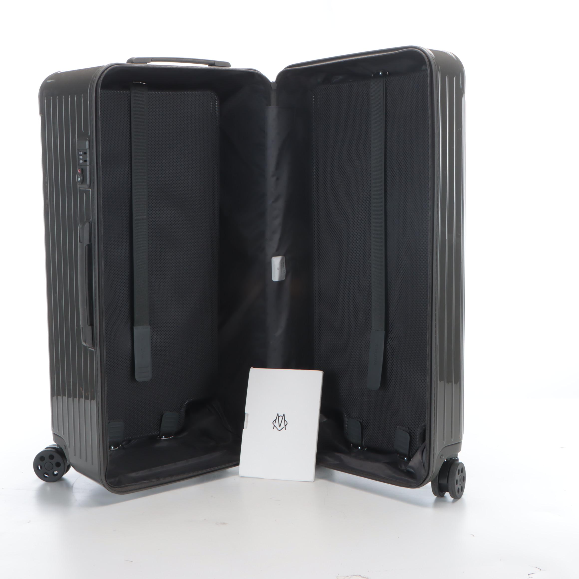 Rimowa Gloss Slate Grey Polycarbonate Essential Trunk Plus Suitcase