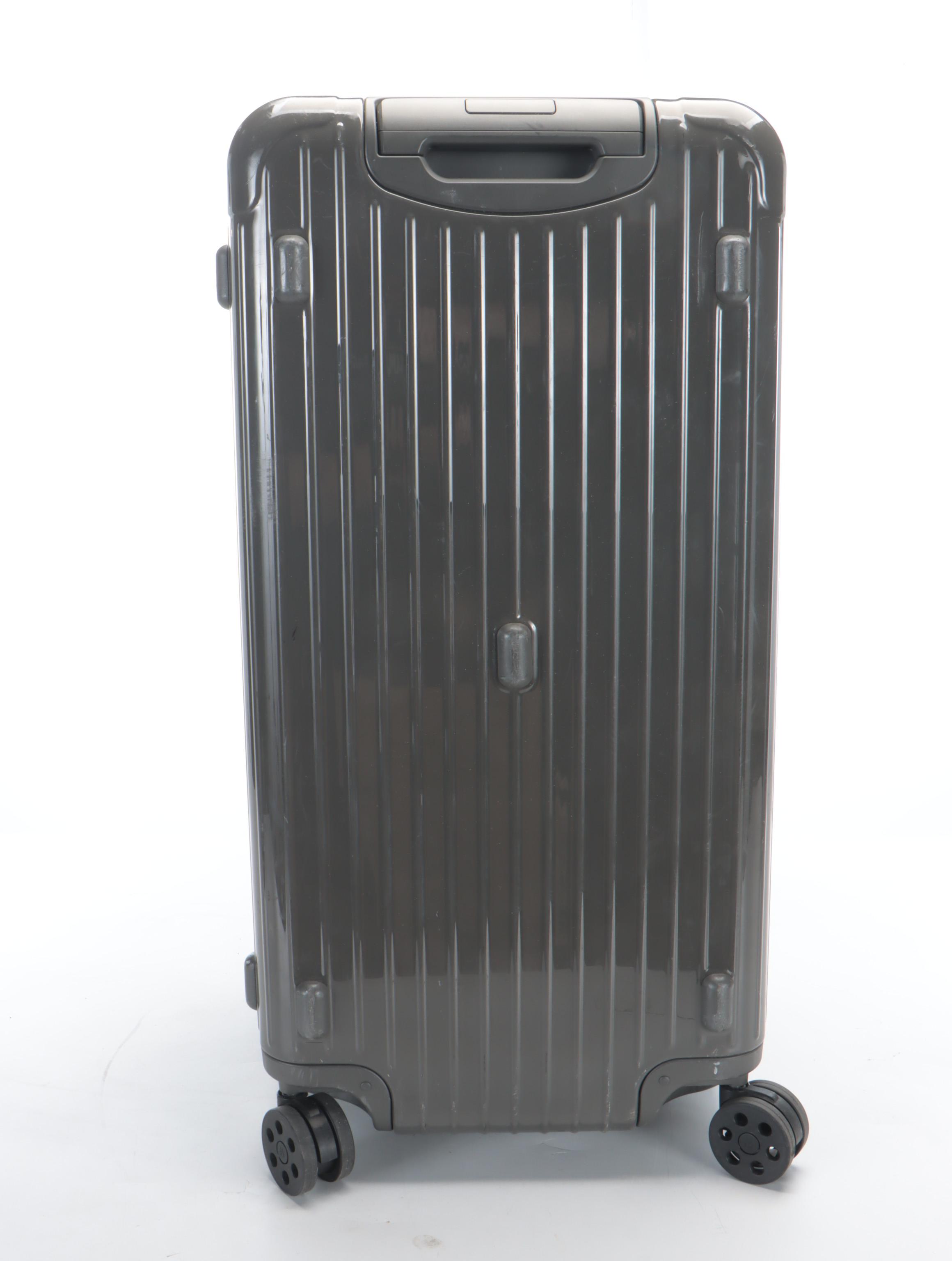 Rimowa Gloss Slate Grey Polycarbonate Essential Trunk Plus Suitcase