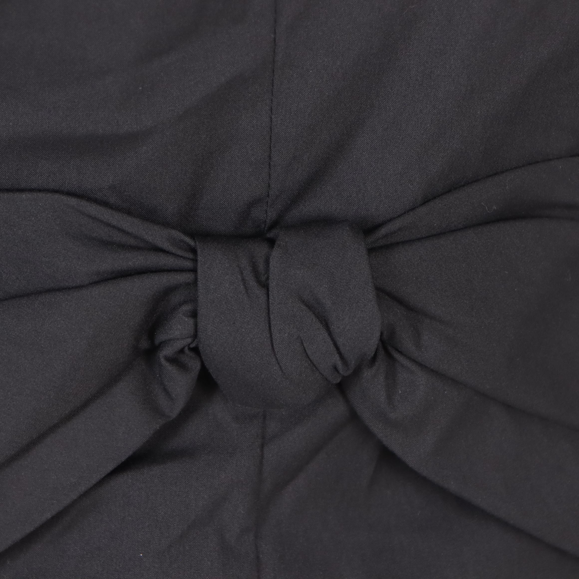 Prada Black Stretch Cotton Single-Breasted Blazer with Back Bow Detail