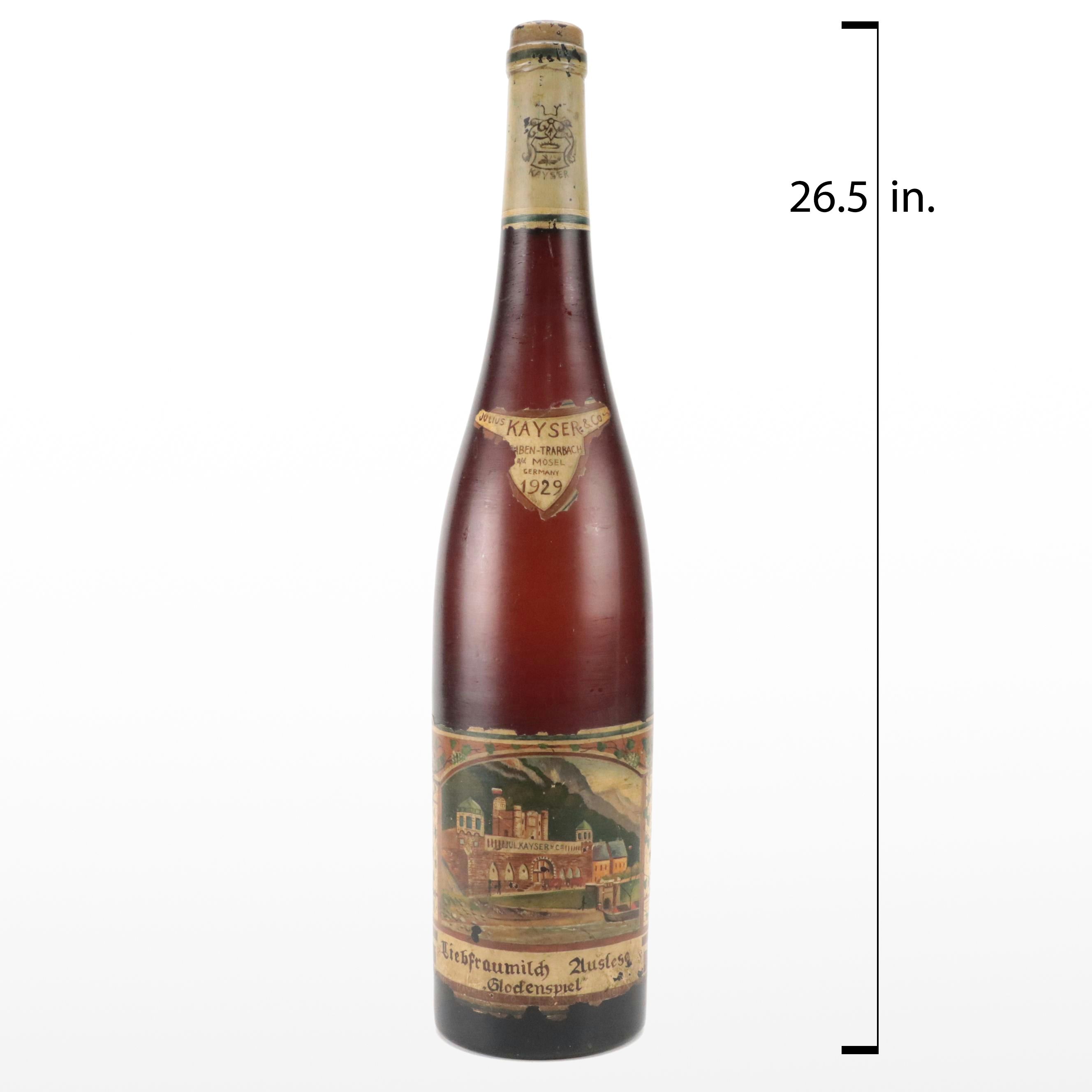 Julius Kayser & Co. Liebfraumilch Oversized Glass Wine Bottle