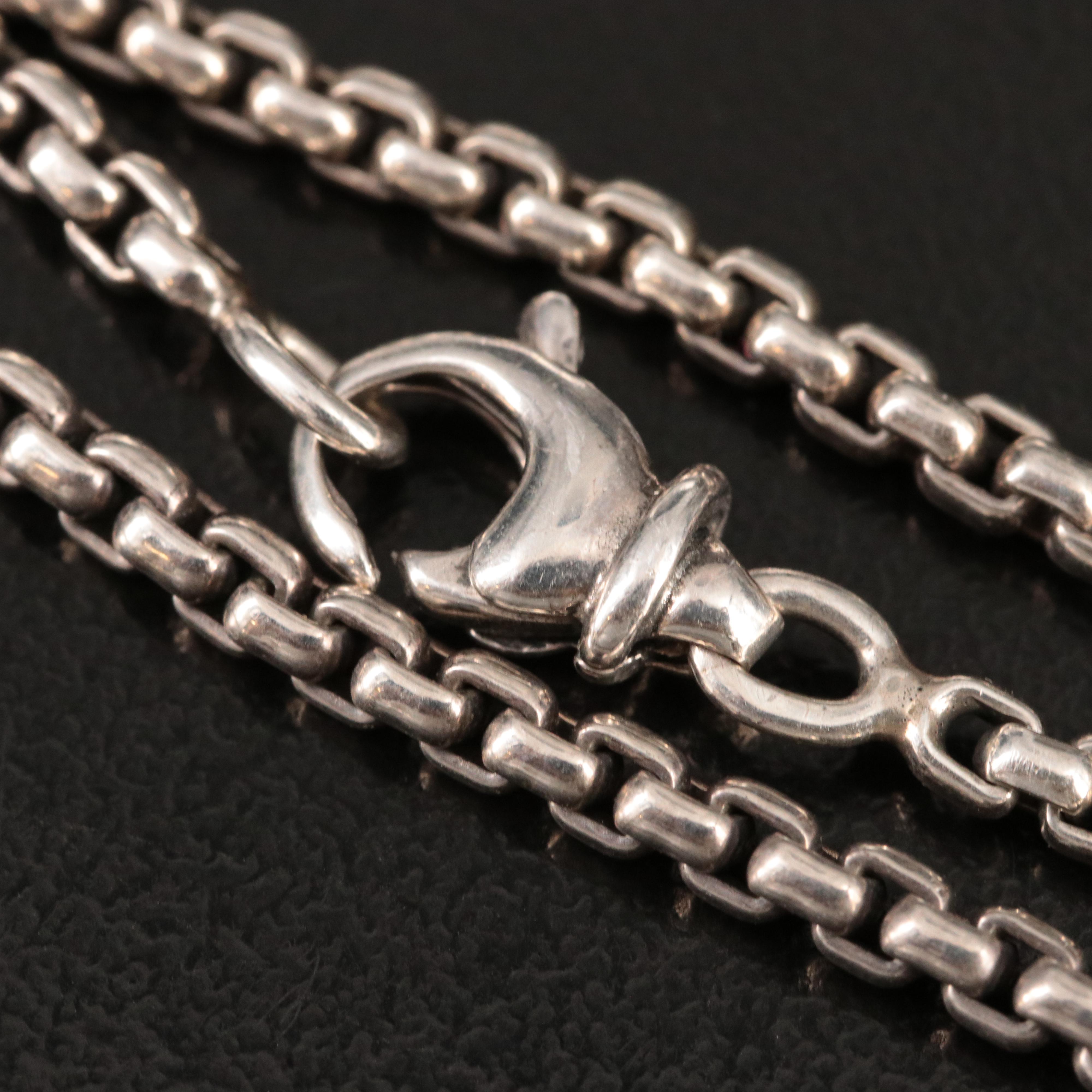 David Yurman Quatrefoil Sterling, 18K and Mother of Pearl Necklace