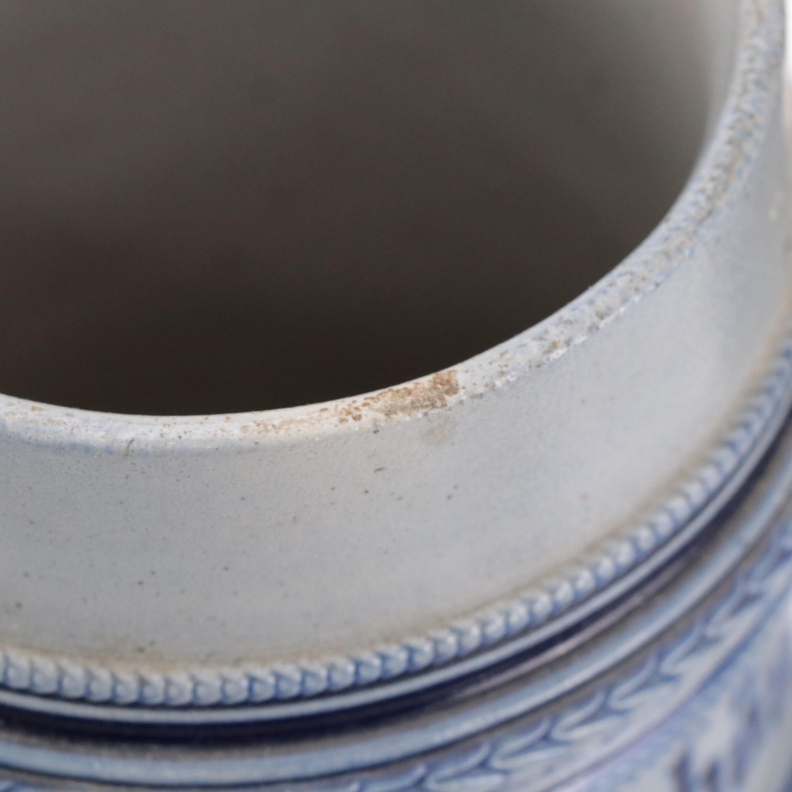 German Stoneware Beer Steins and Other Pitcher