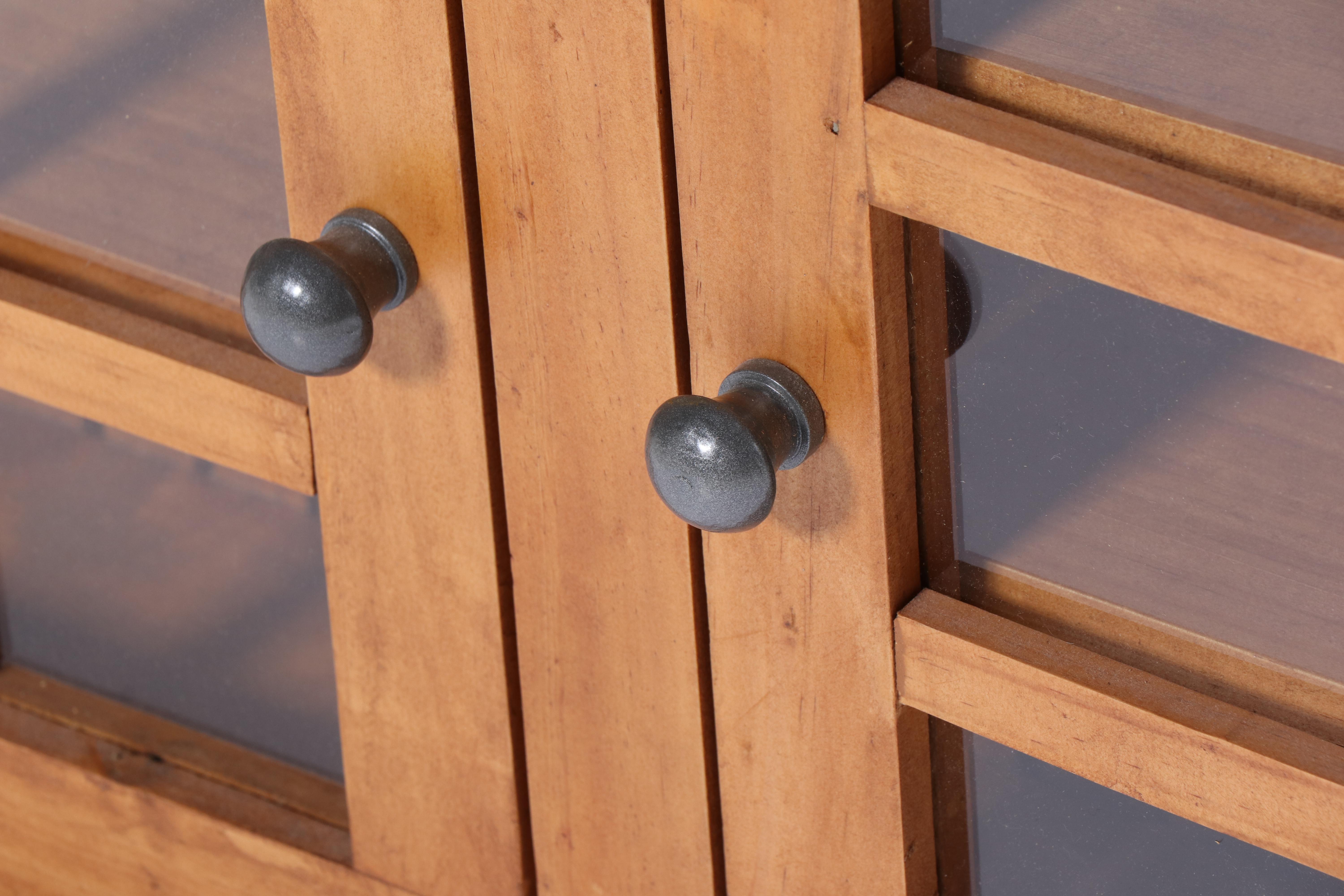 Palecek Wooden Hanging Cabinet with Glass Doors