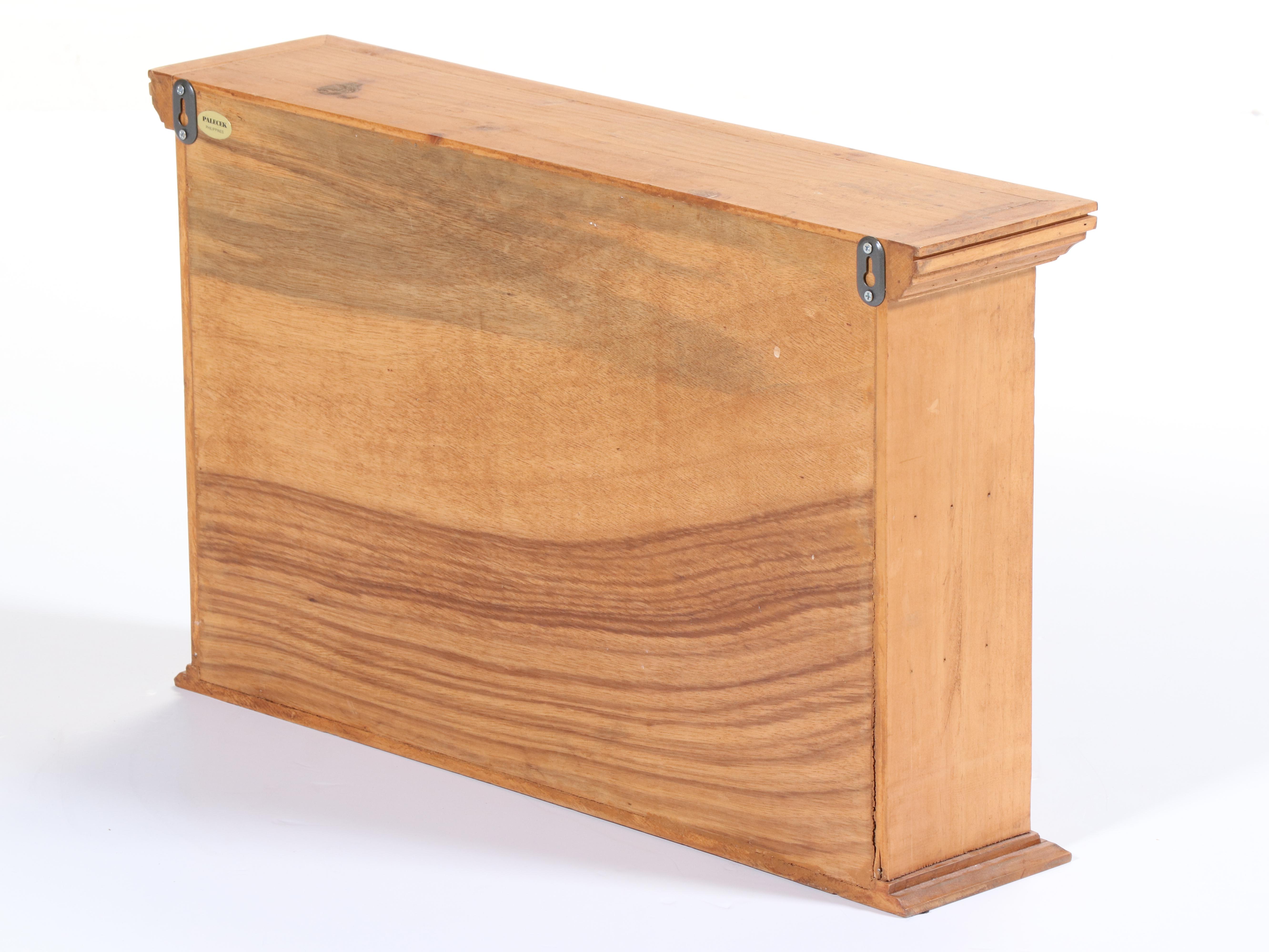 Palecek Wooden Hanging Cabinet with Glass Doors