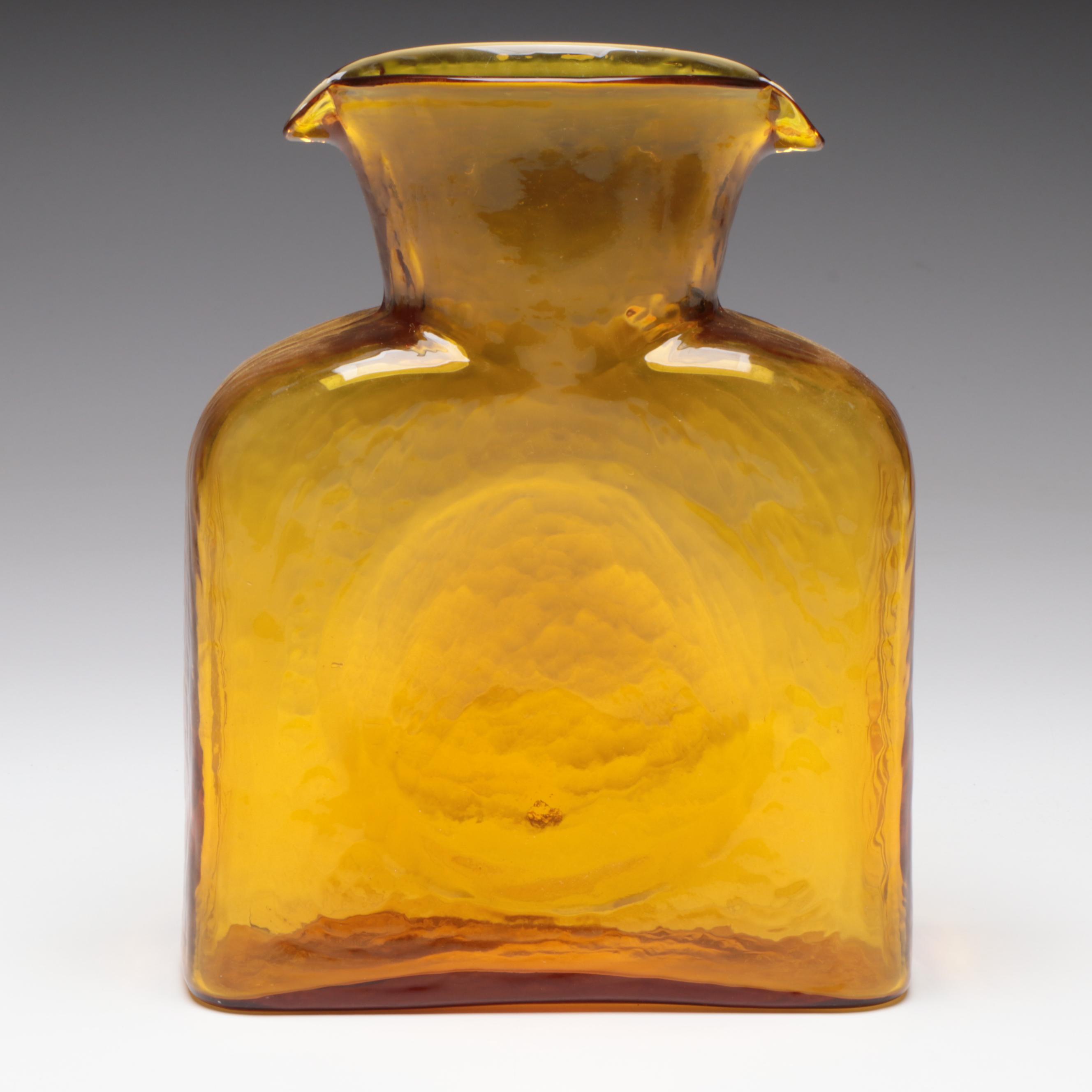 Blenko Amber Glass Water Pitcher