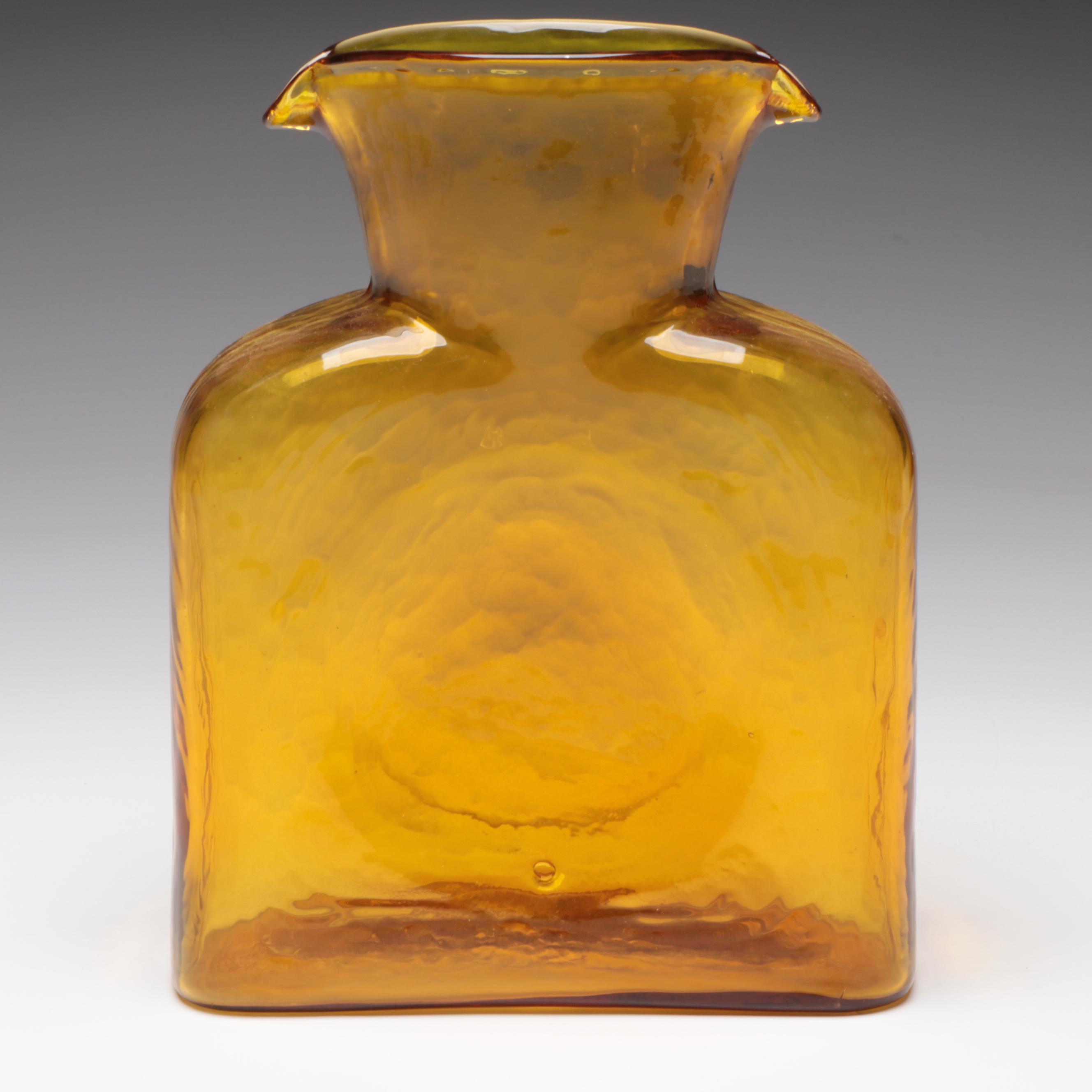 Blenko Amber Glass Water Pitcher