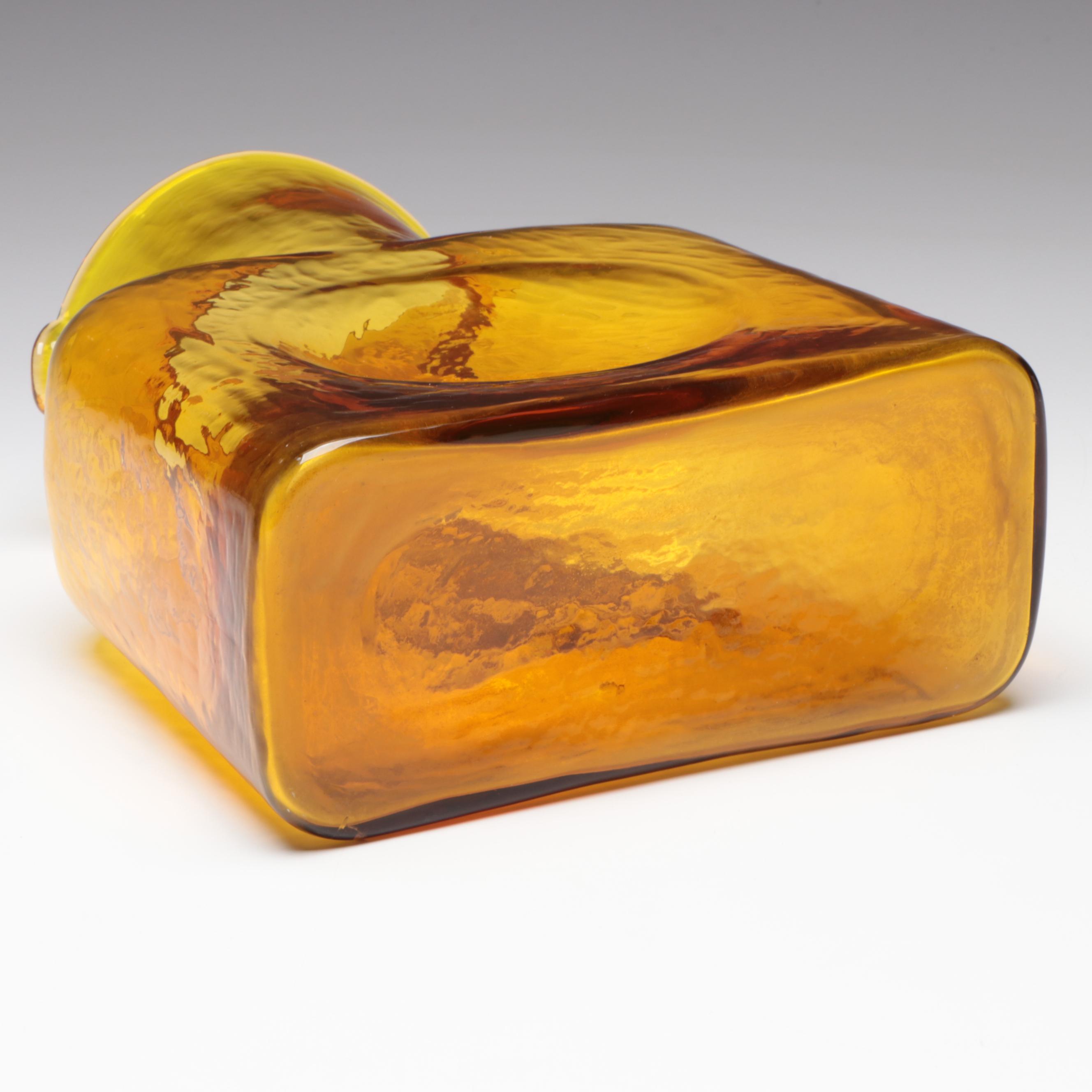 Blenko Amber Glass Water Pitcher