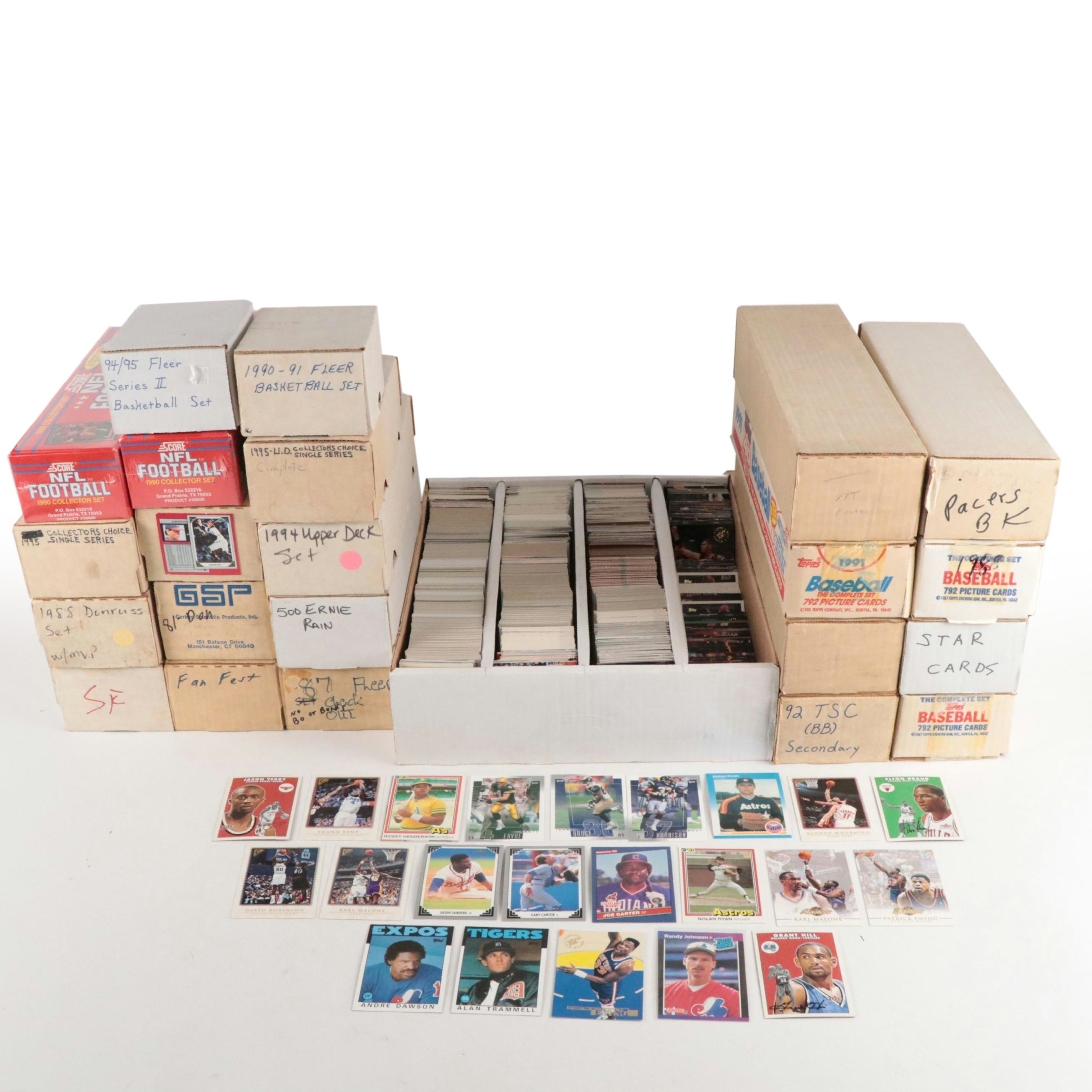 Donruss with Other Sports Cards Featuring Nolan Ryan, Brett Favre, and More