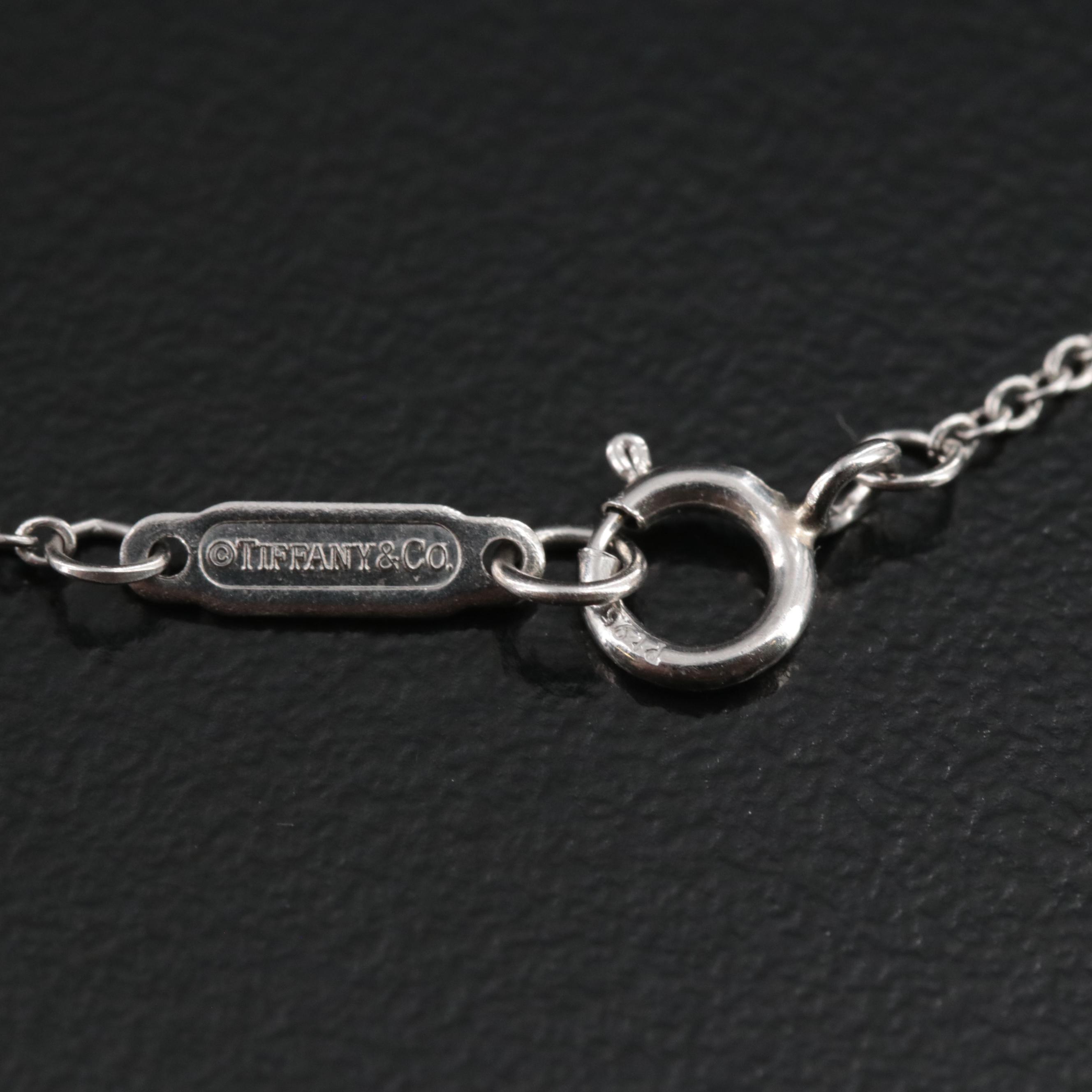 Tiffany & Co. Platinum 0.12 CT Diamond Solitaire Necklace