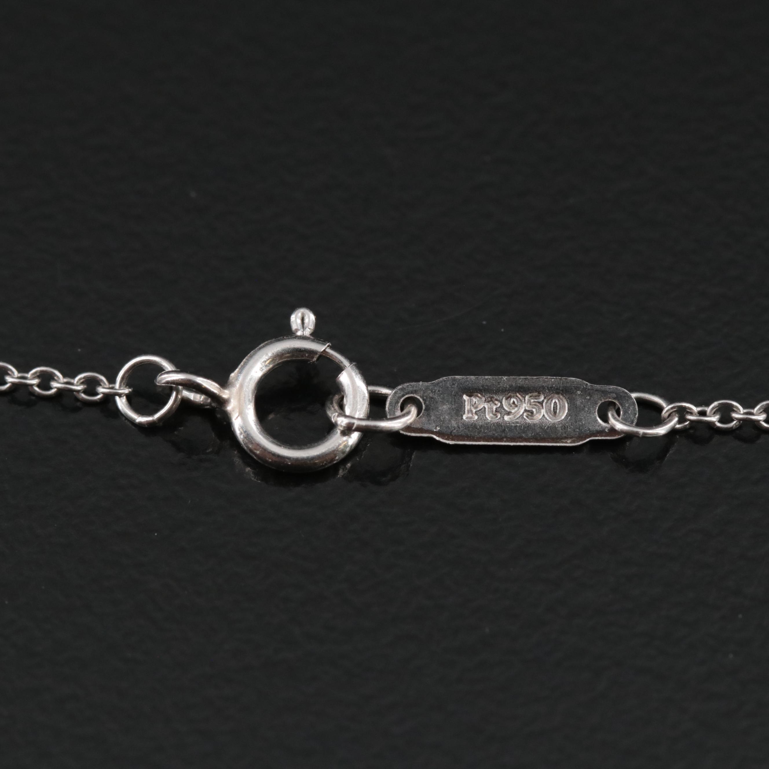 Tiffany & Co. Platinum 0.12 CT Diamond Solitaire Necklace