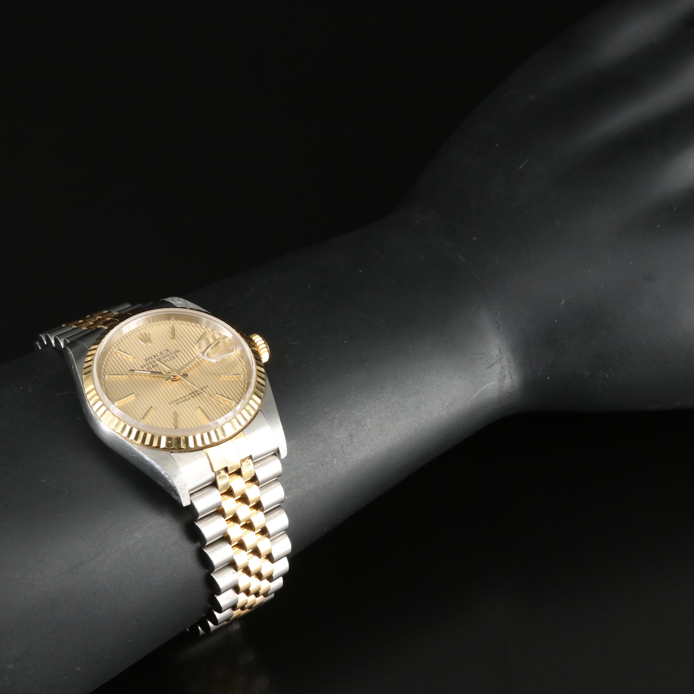 2002 Rolex Datejust 16233 Two-Tone Watch