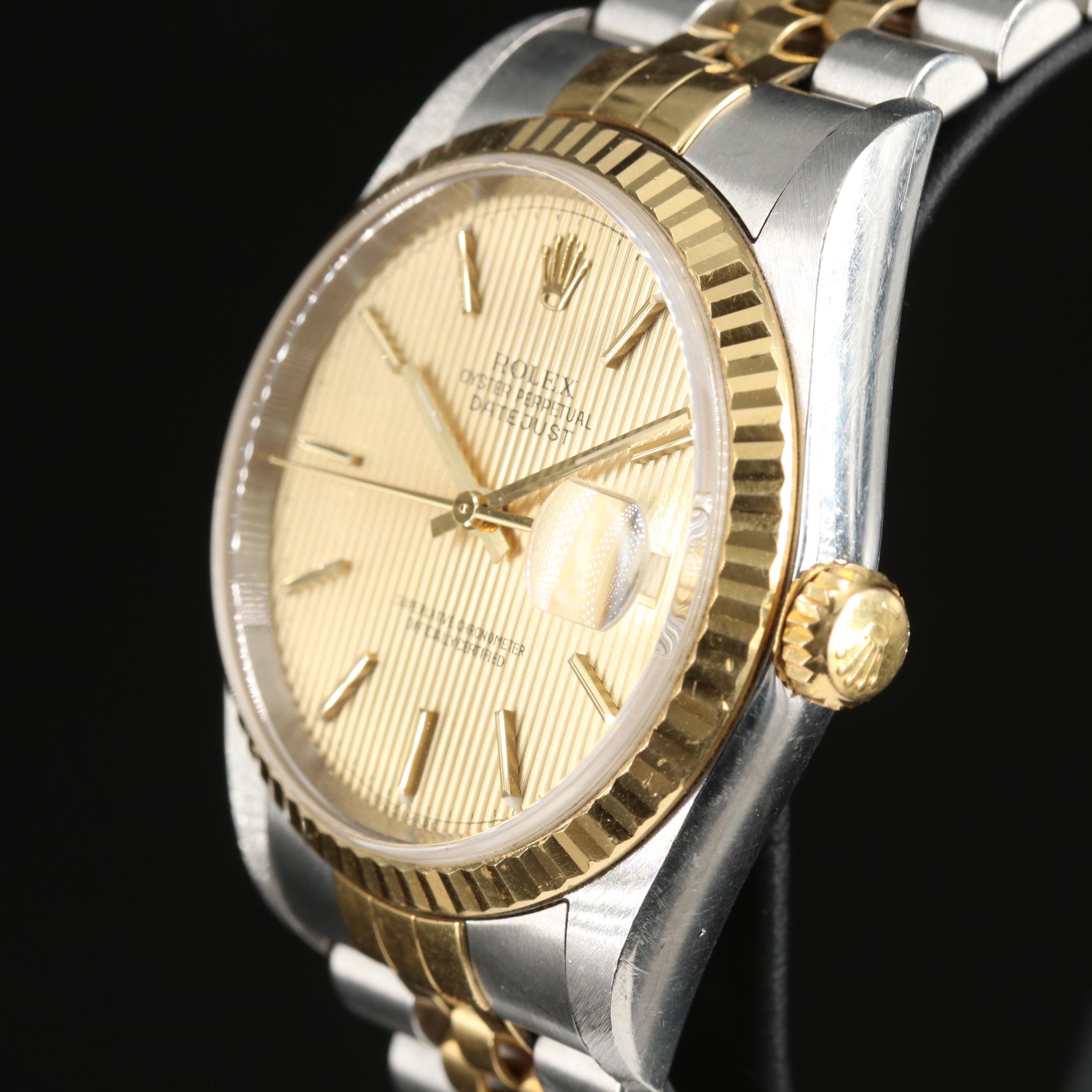 2002 Rolex Datejust 16233 Two-Tone Watch