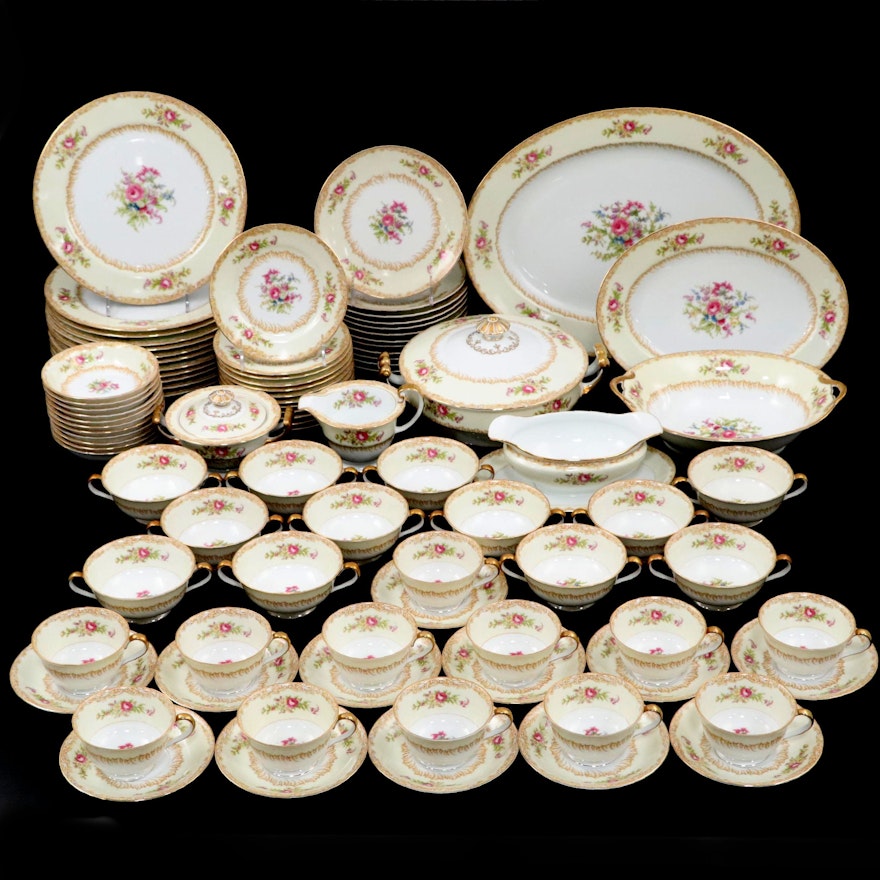 Noritake "Lavegas" Porcelain Dinnerware, Mid to Late 20th Century