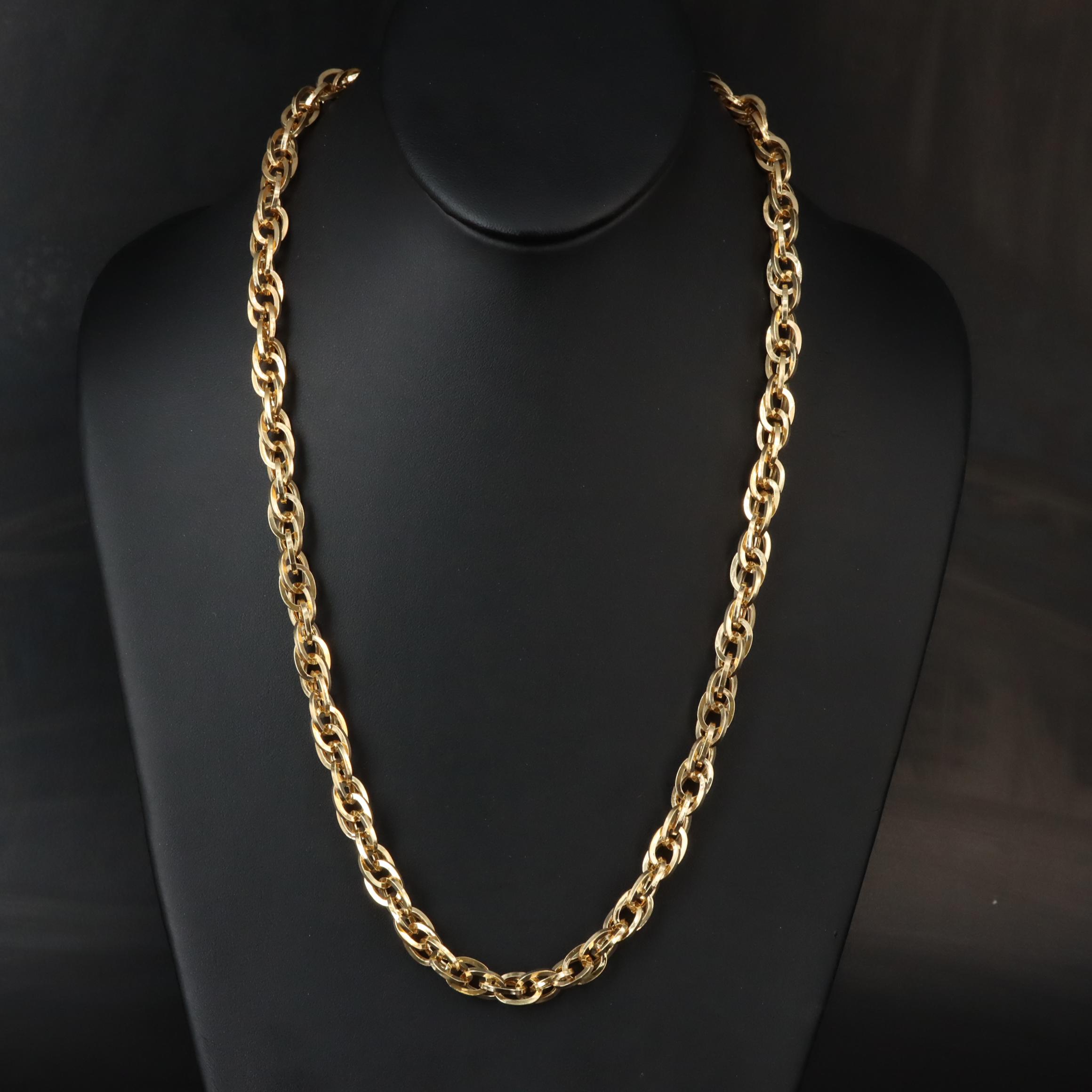 Milor Italian 14K Rope Chain Necklace