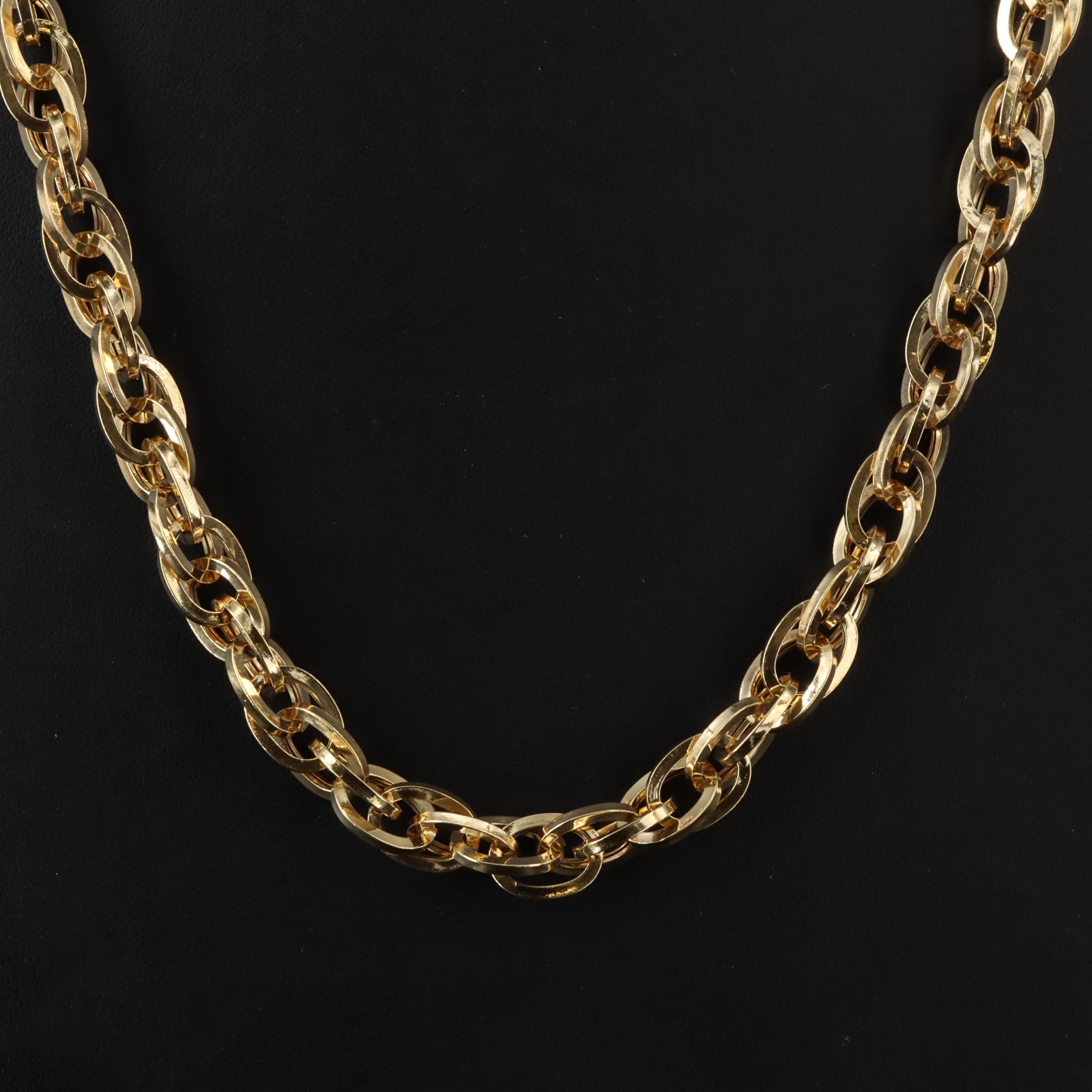 Milor Italian 14K Rope Chain Necklace
