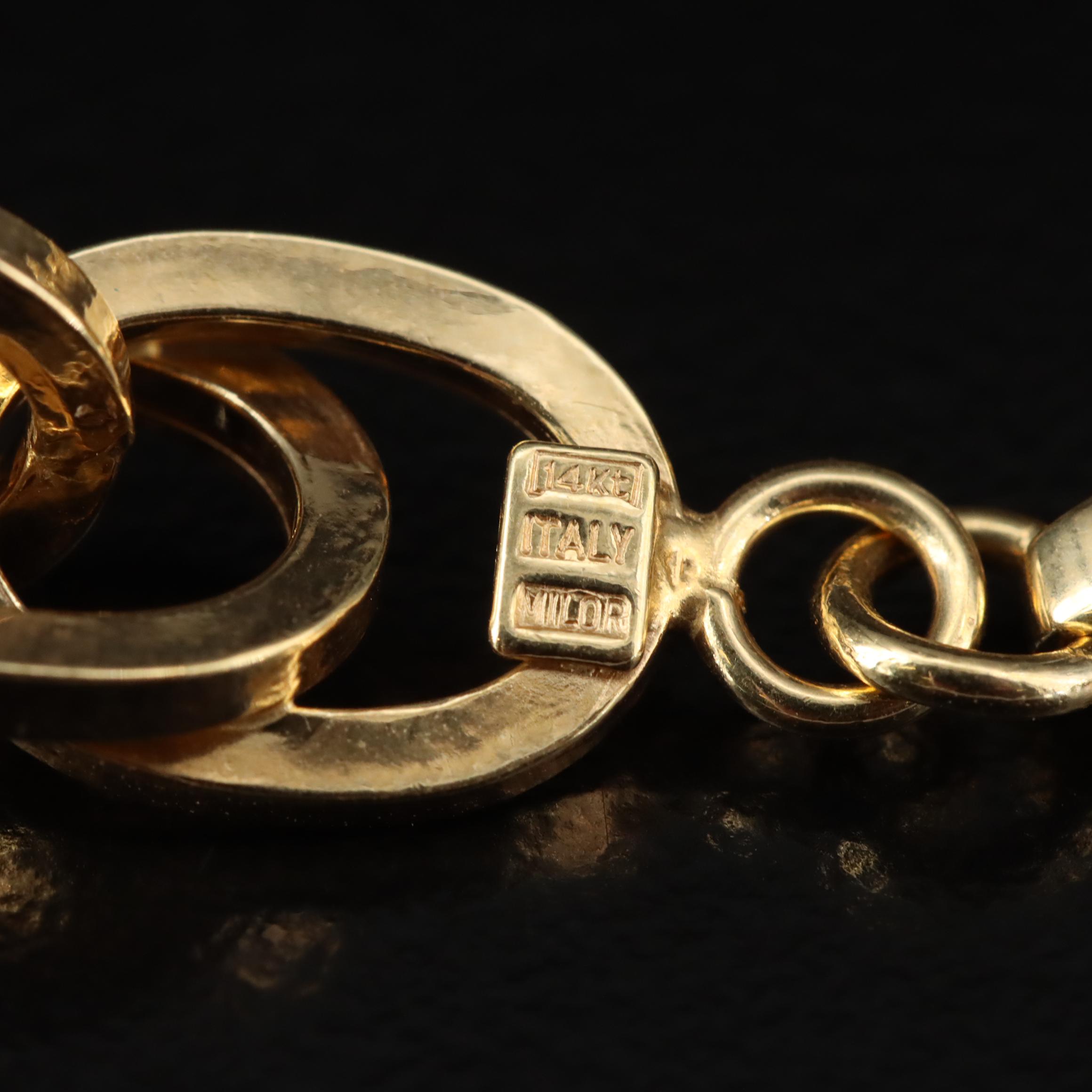 Milor Italian 14K Rope Chain Necklace