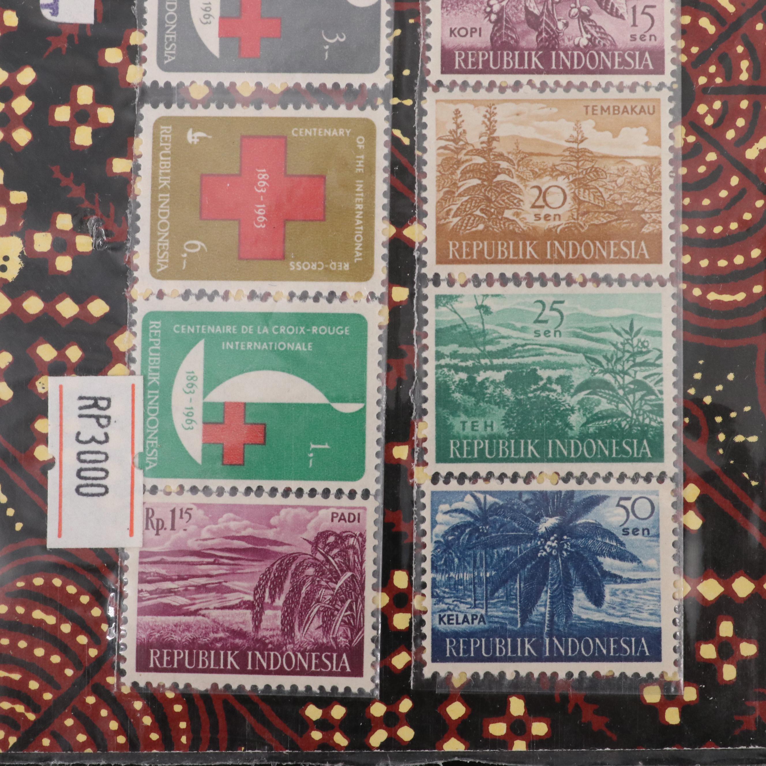 Large Group of Vintage World Postage Stamps