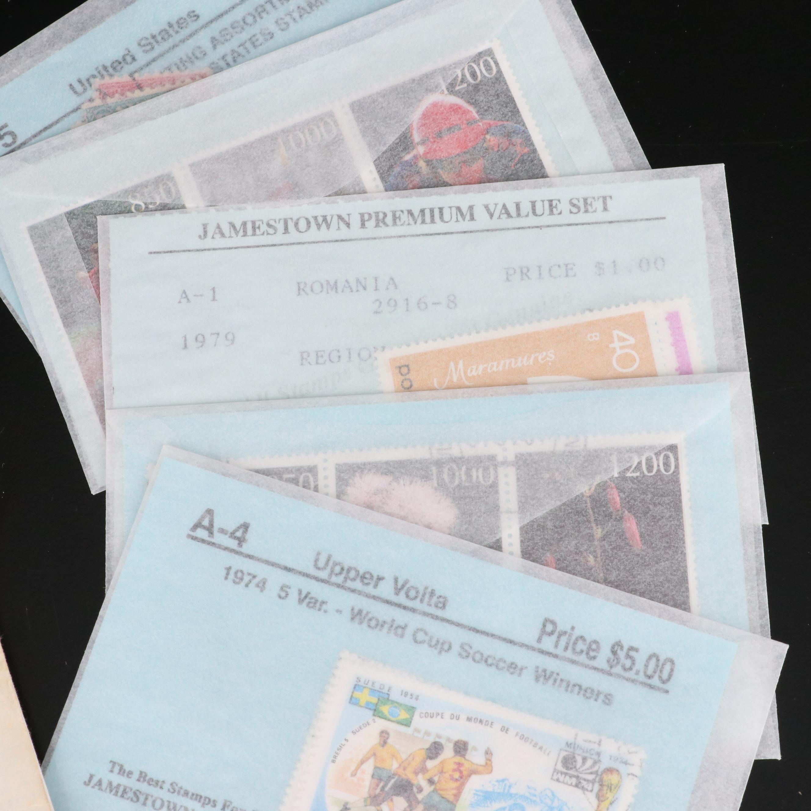 Large Group of Vintage World Postage Stamps