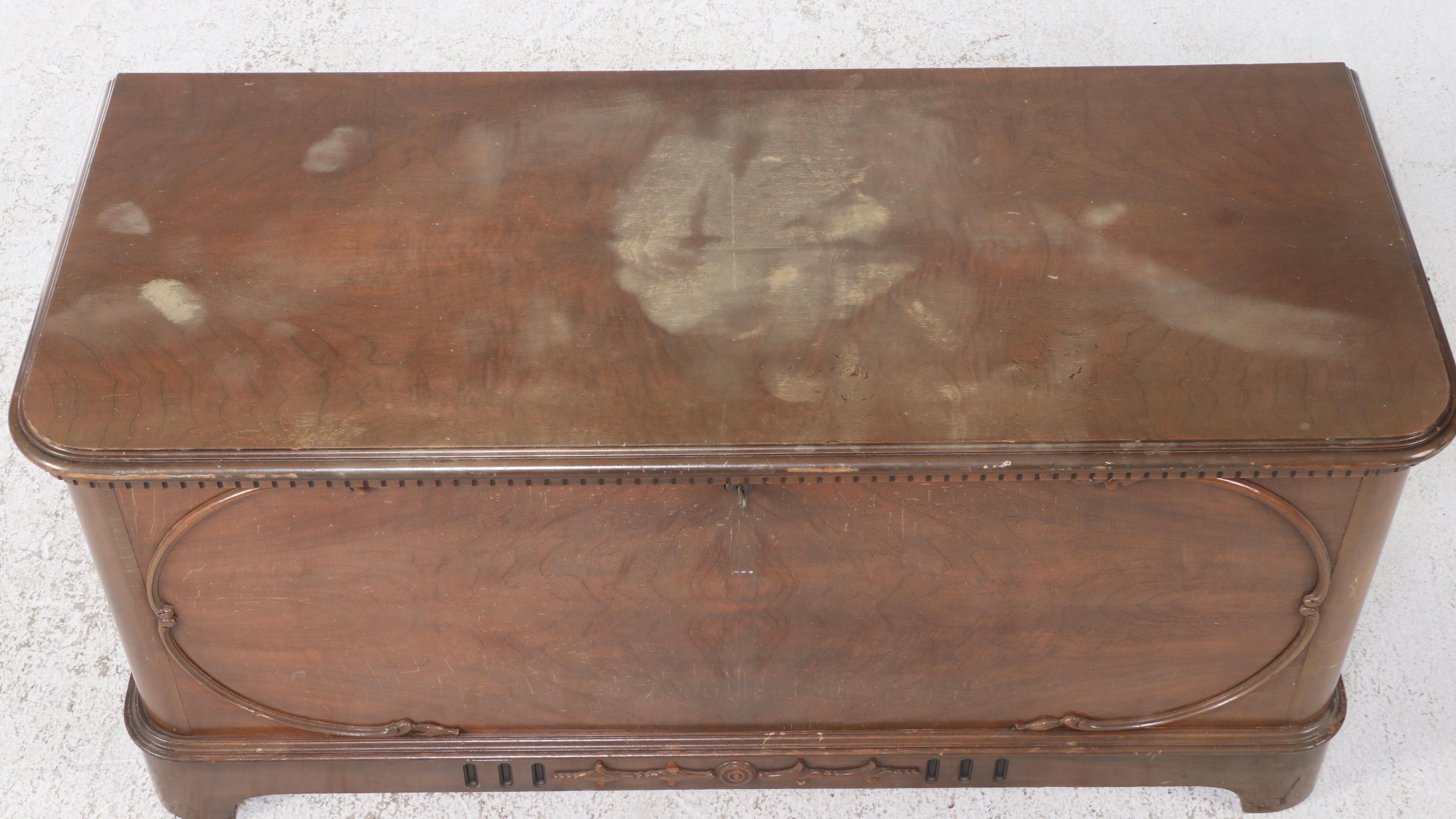 Caswell-Runyan Walnut Cedar Trunk, Mid-20th Century