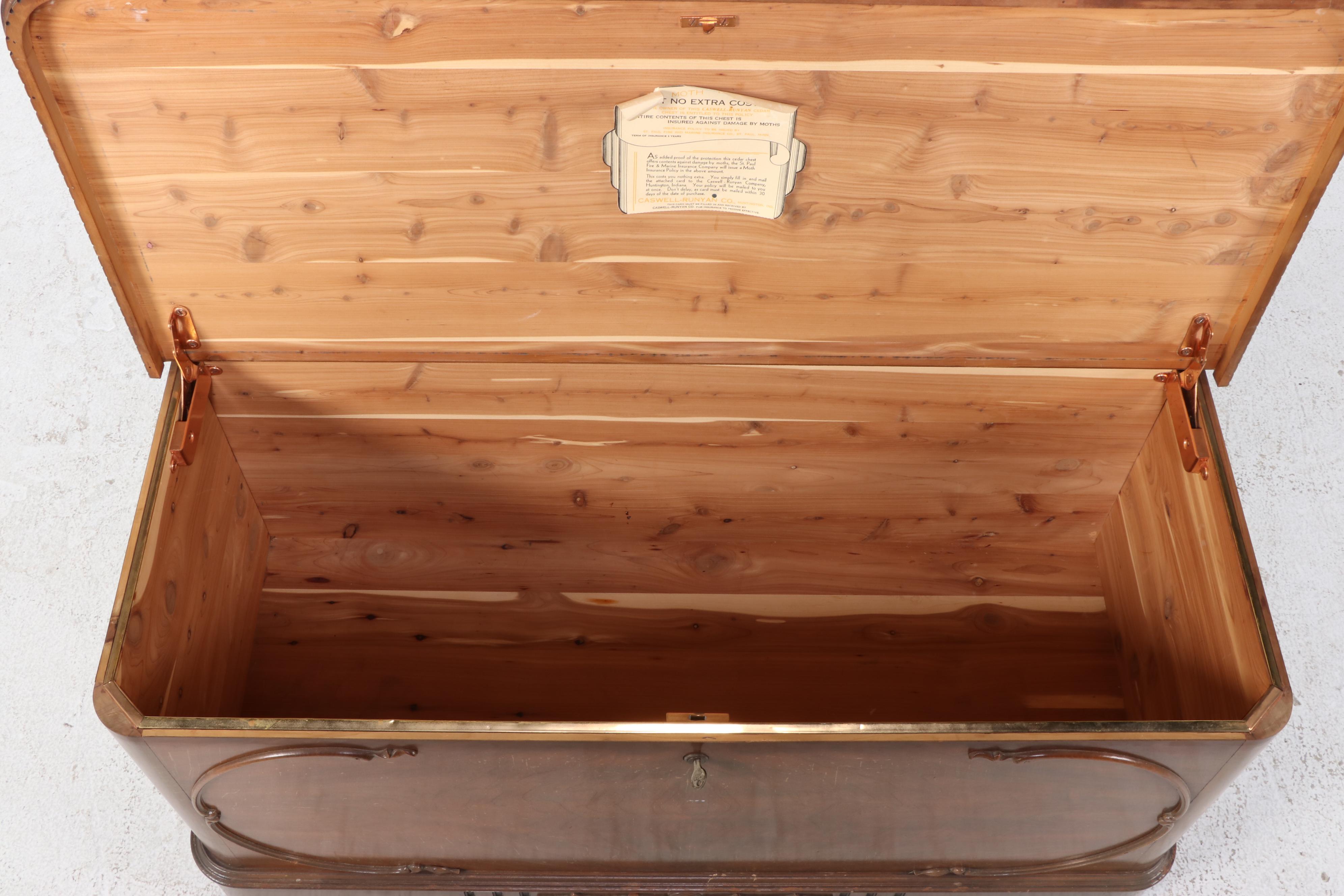 Caswell-Runyan Walnut Cedar Trunk, Mid-20th Century