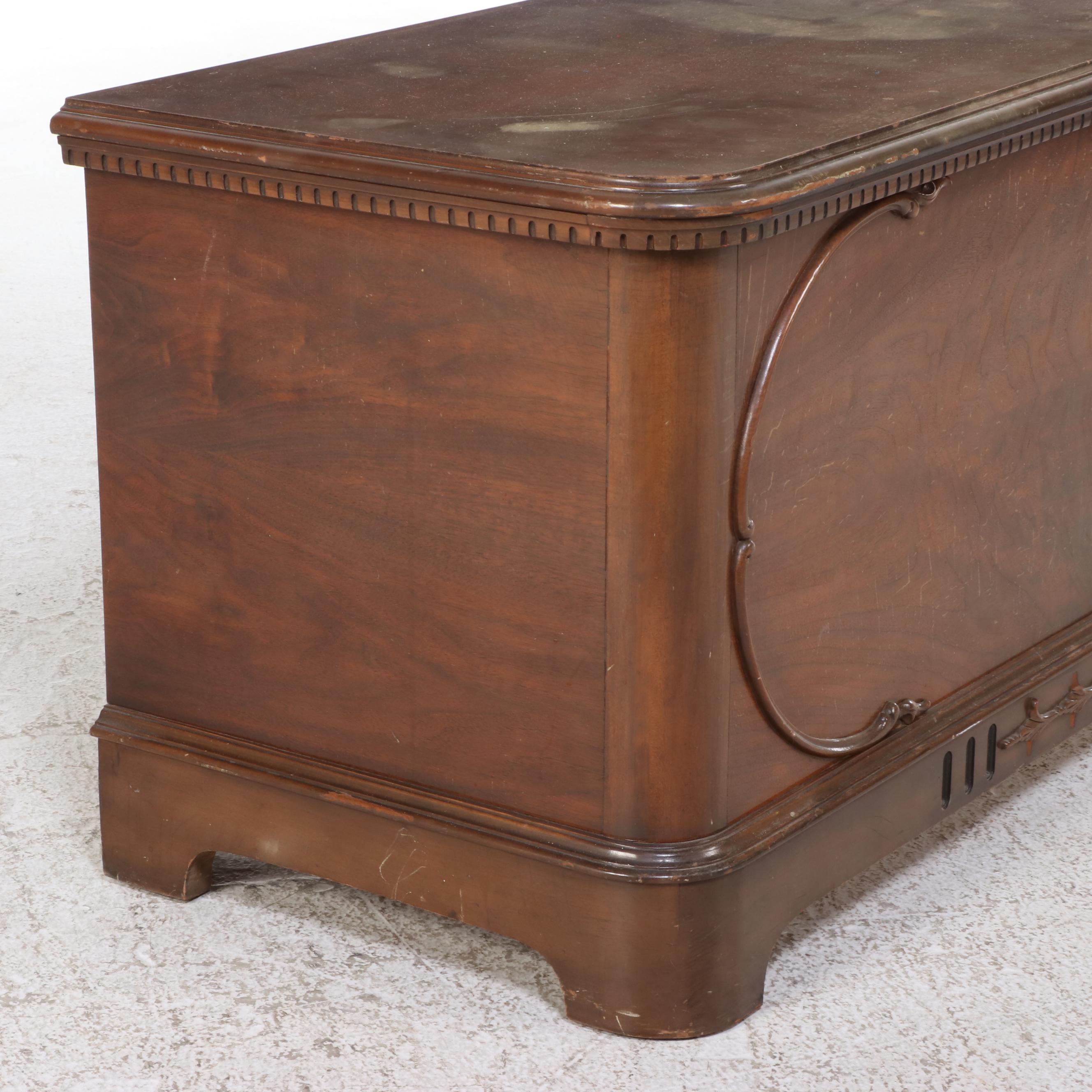 Caswell-Runyan Walnut Cedar Trunk, Mid-20th Century