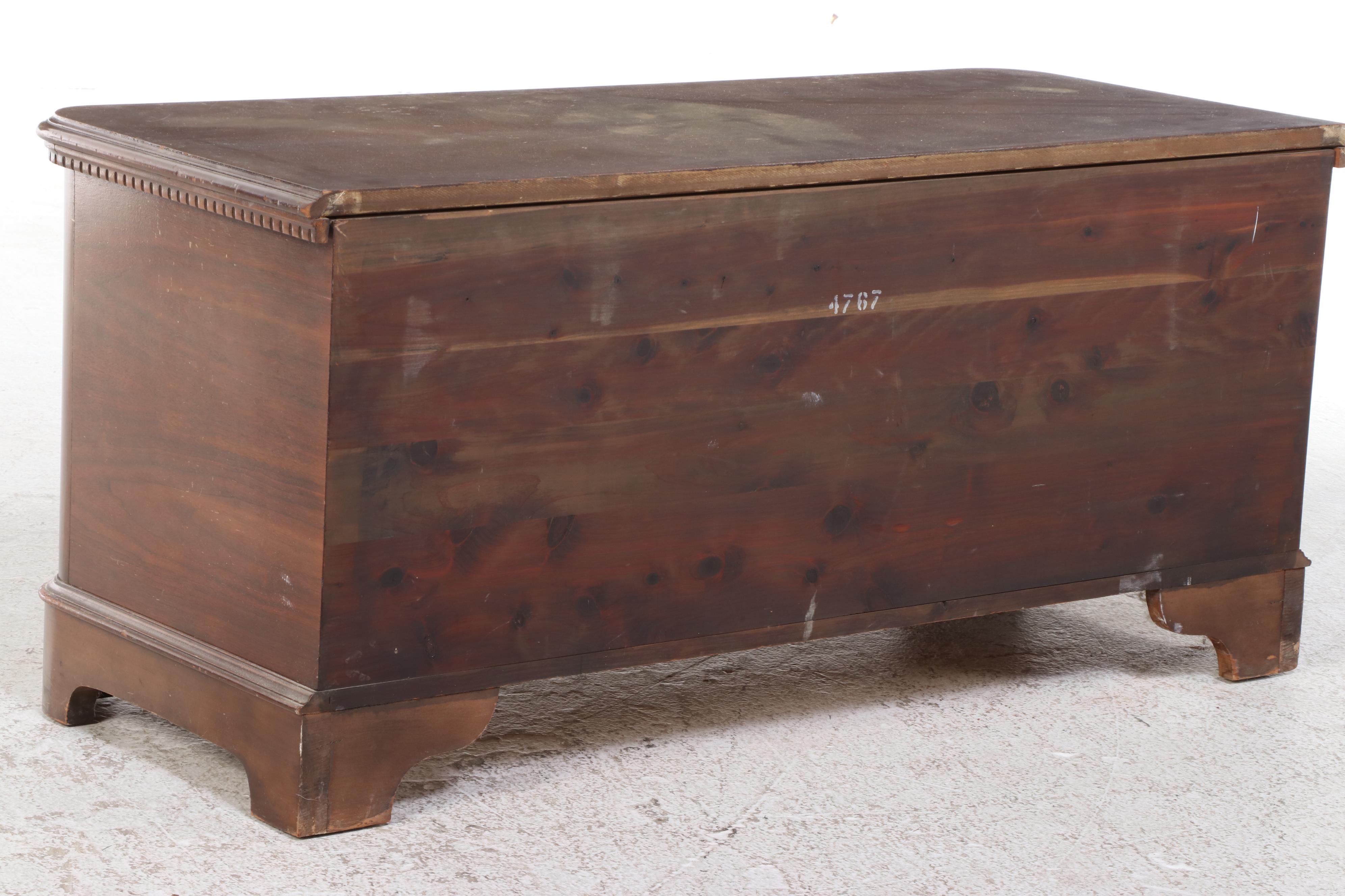 Caswell-Runyan Walnut Cedar Trunk, Mid-20th Century